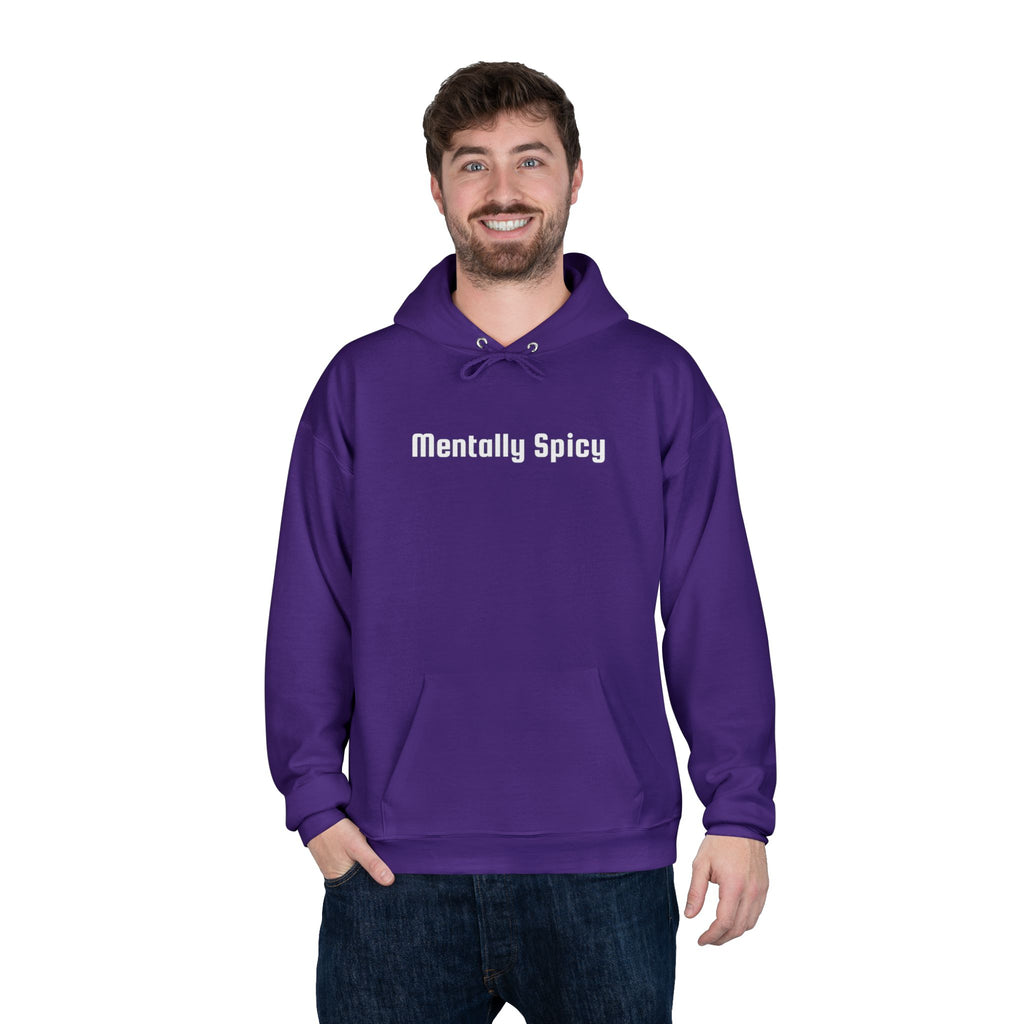 Men and Women - Relaxed - Pullover Hoodie Sweatshirt - Mentally Spicy Dark Colors