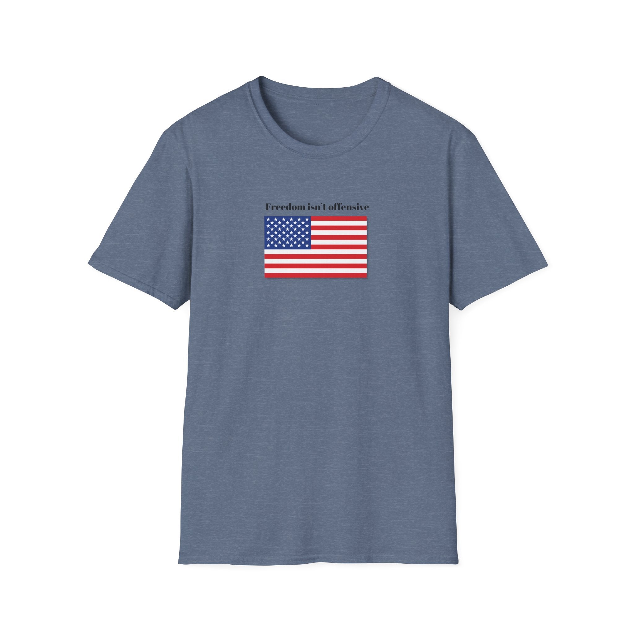 Relaxed Mens Soft Tee - Freedom isn't offensive