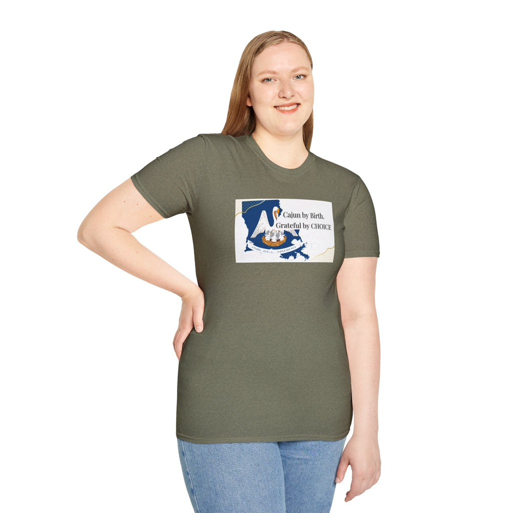 Soft Relaxed Tee Men and Women - Cajun By Birth Grateful by Choice
