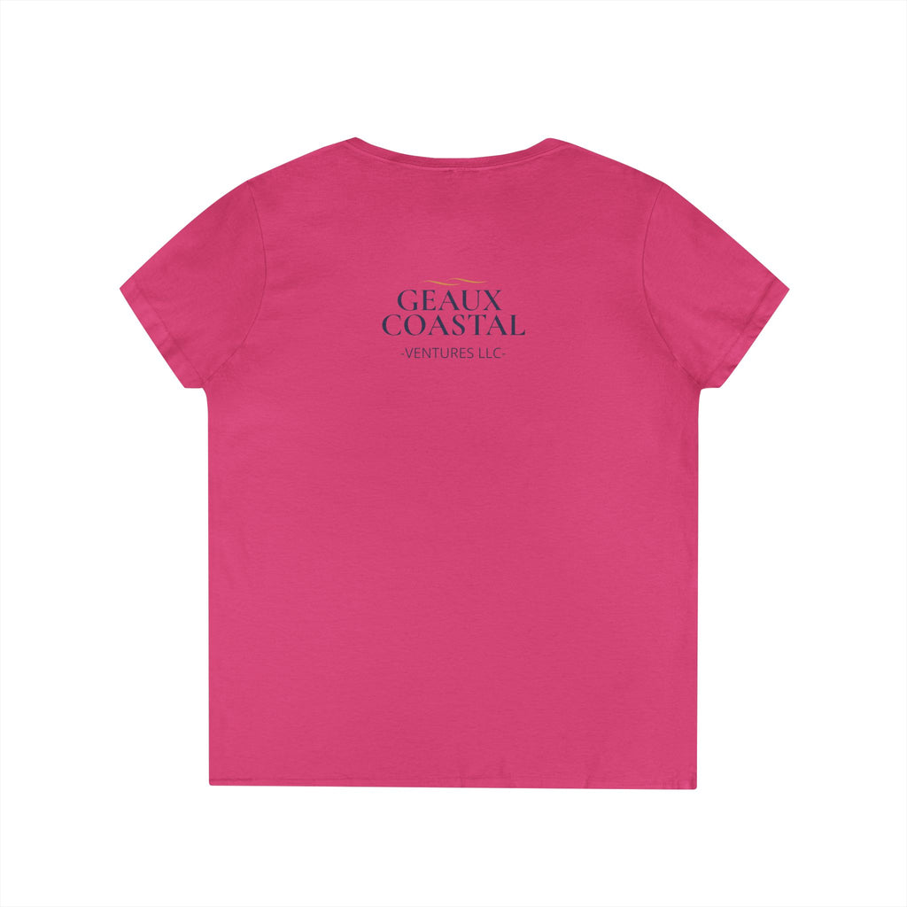 Ladies' V-Neck T-Shirt - Slim Fit - Go Cry About  IT