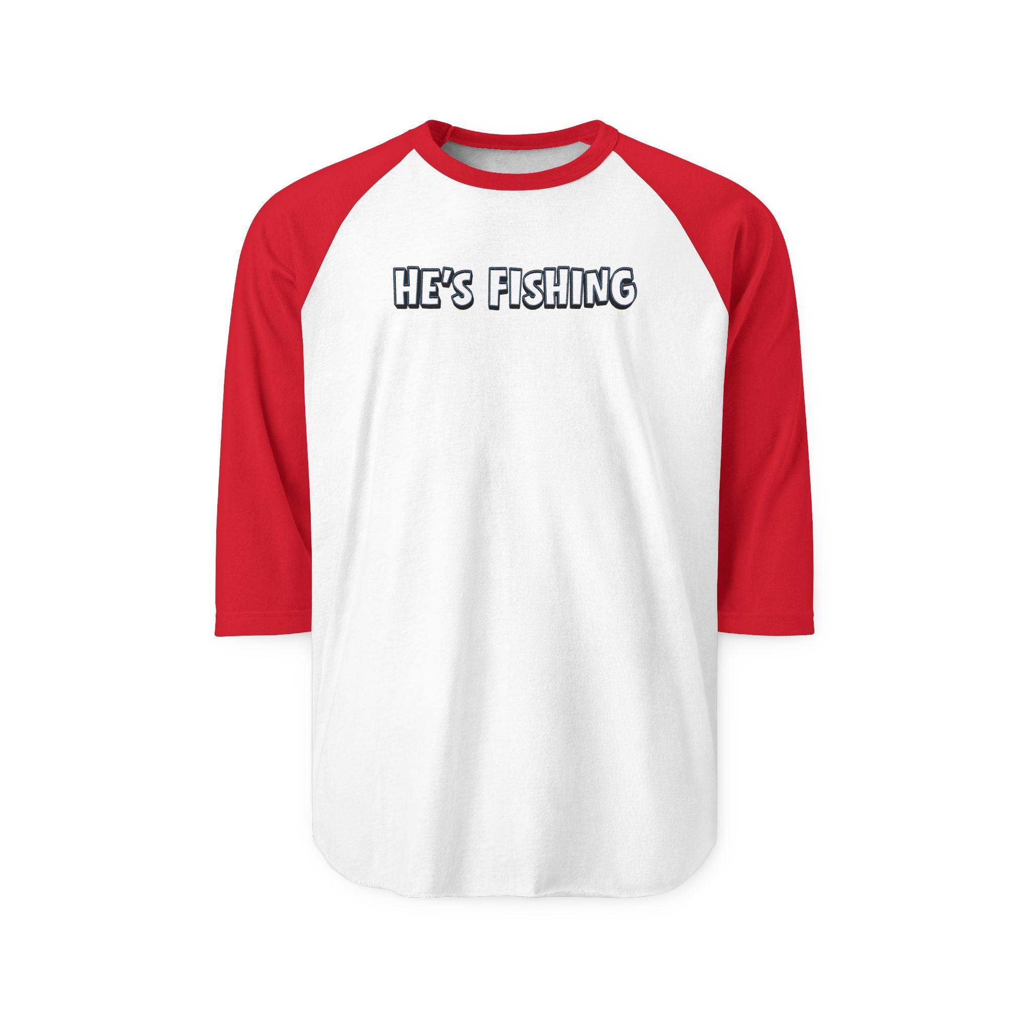 Ladies Three-Quarter Sleeve Tee - Relaxed - He's Fishing Vibe