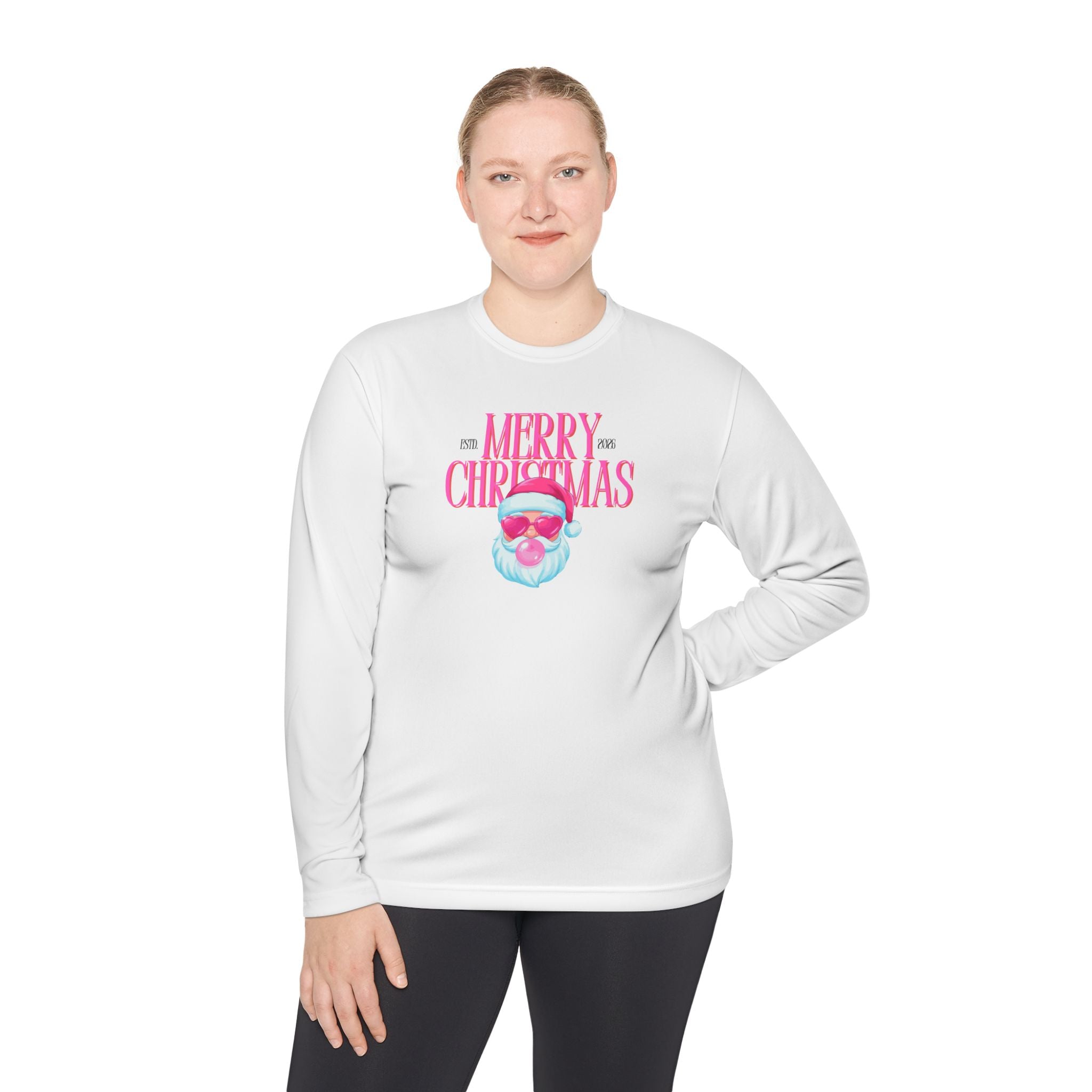 Lightweight Long Sleeve Tee - Women's - Santa Bubble Gum - Semi Fitted