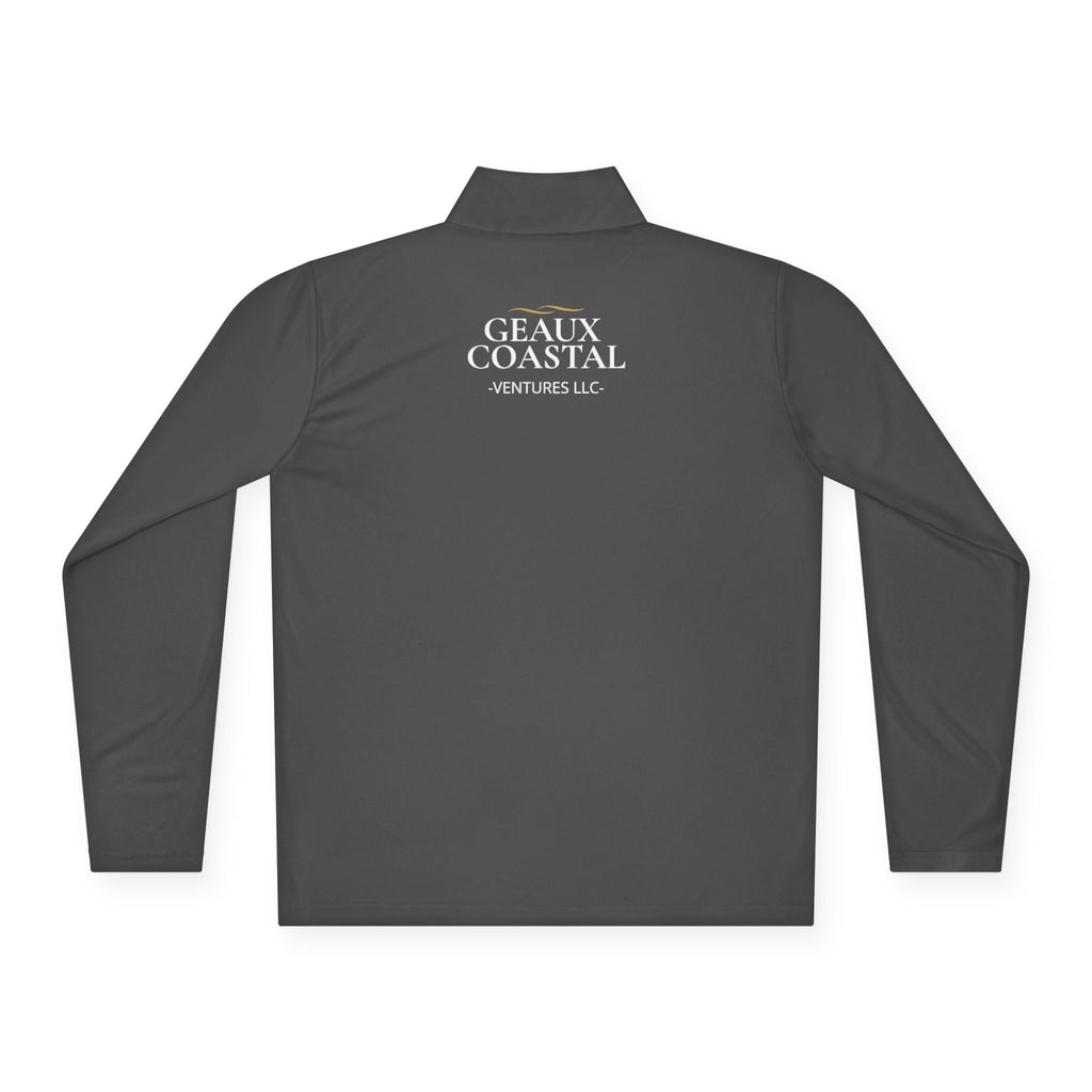 Fishing Quarter-Zip Pullover (Men & Women) -"Geaux Coastal" - Lightweight