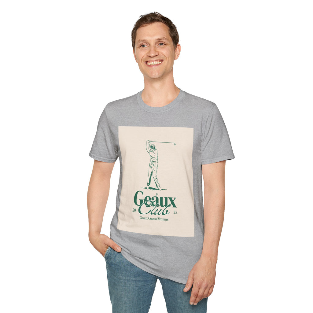 Soft Tee - Men & Women "Geaux" "Golf" Beige