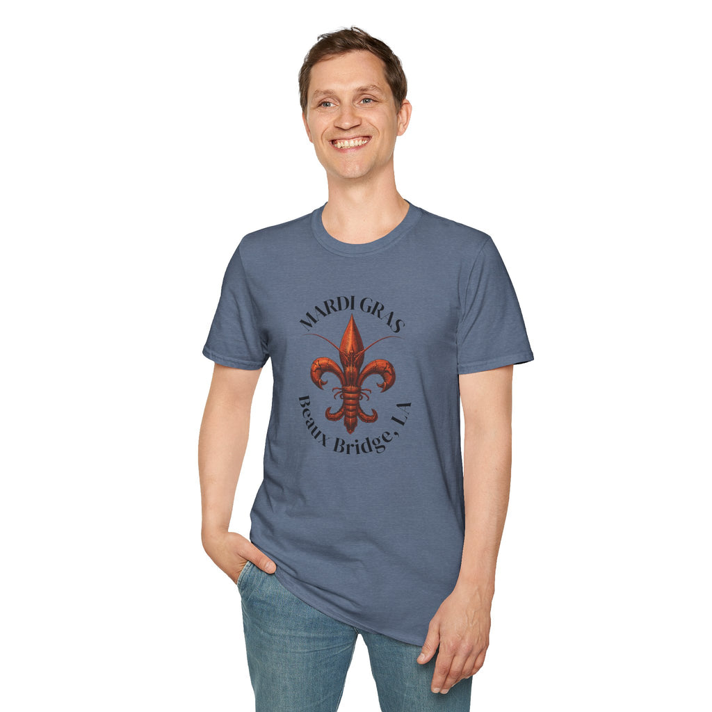 relaxed mens tee - beaux bridge mardi gras