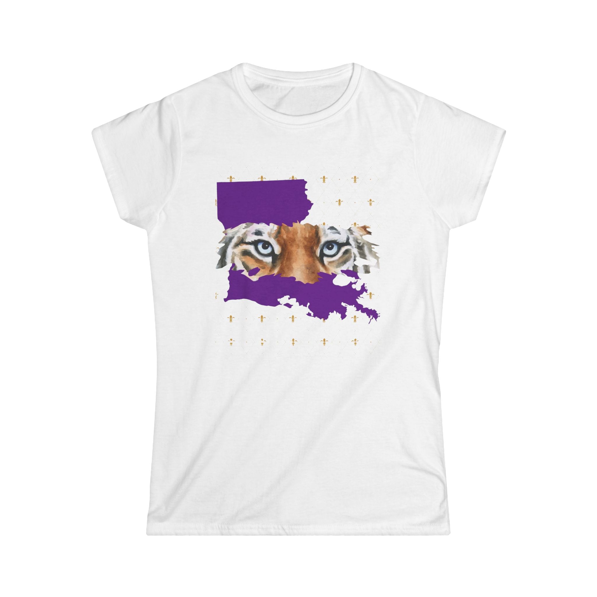 Women's Fitted Soft Tee " LSU"  " Tigers"