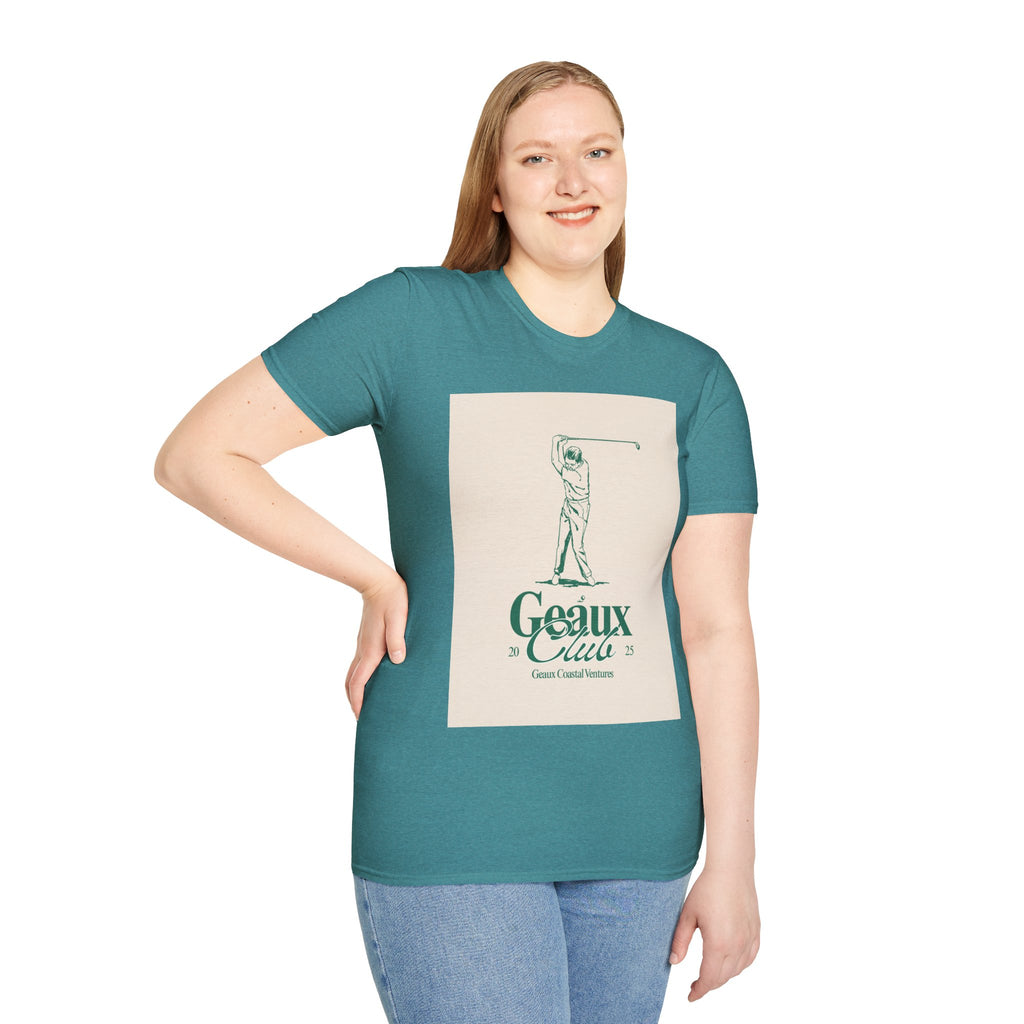 Soft Tee - Men & Women "Geaux" "Golf" Beige