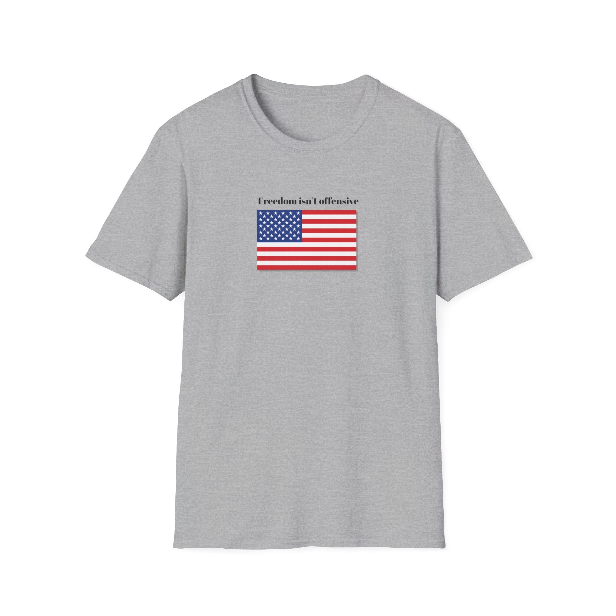 Relaxed Mens Soft Tee - Freedom isn't offensive