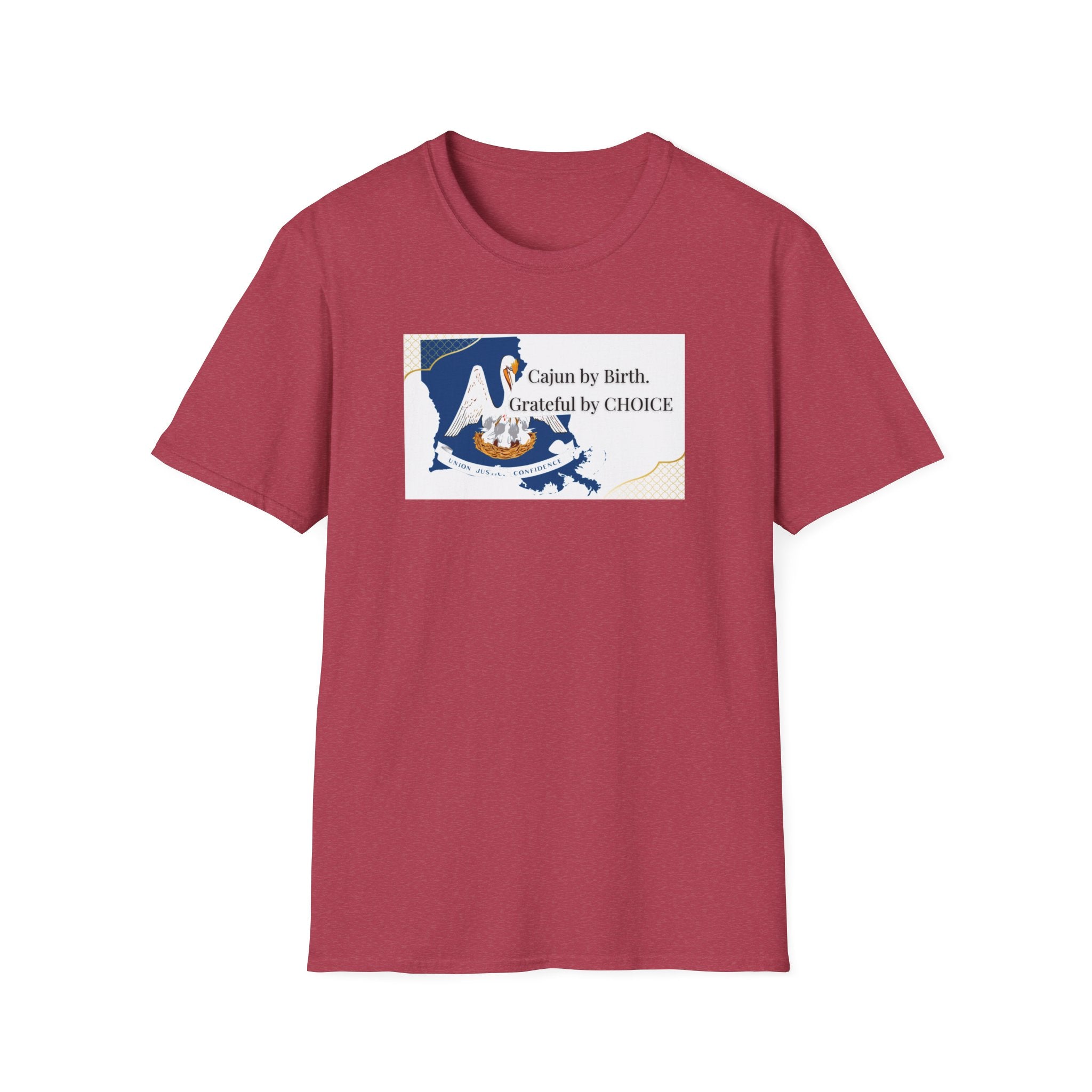 Soft Relaxed Tee Men and Women - Cajun By Birth Grateful by Choice