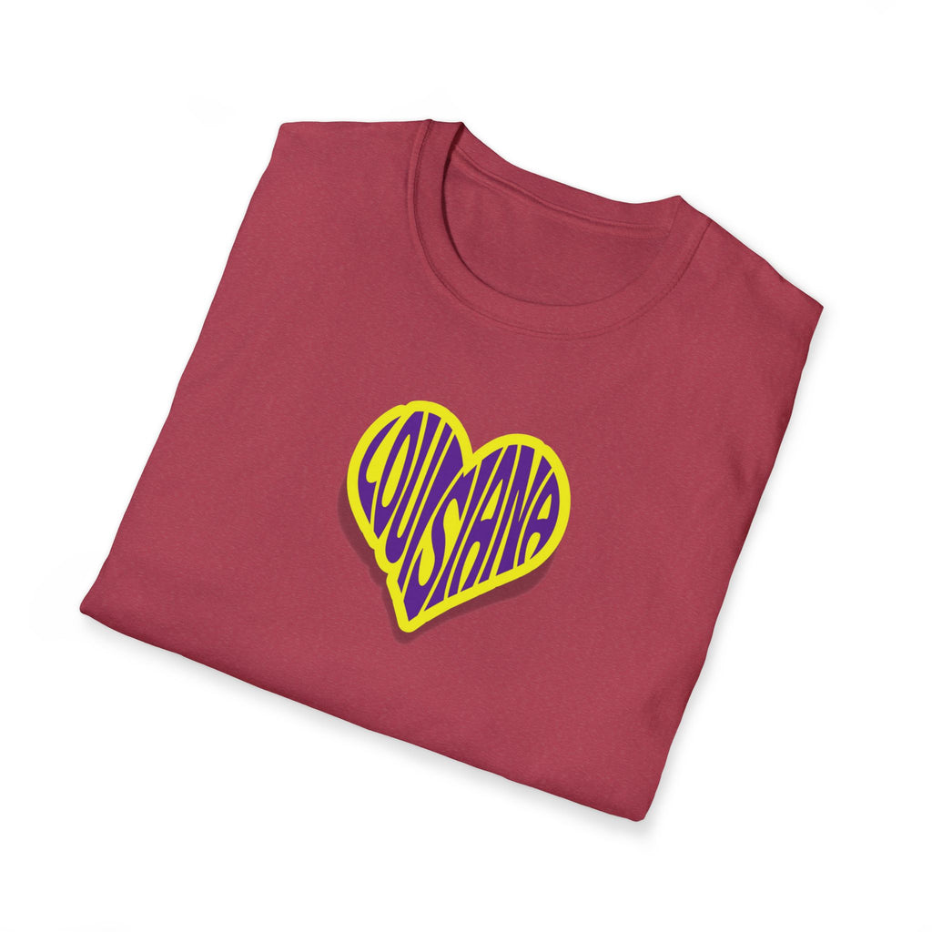 Relaxed Soft Woman's tee - Louisiana heart