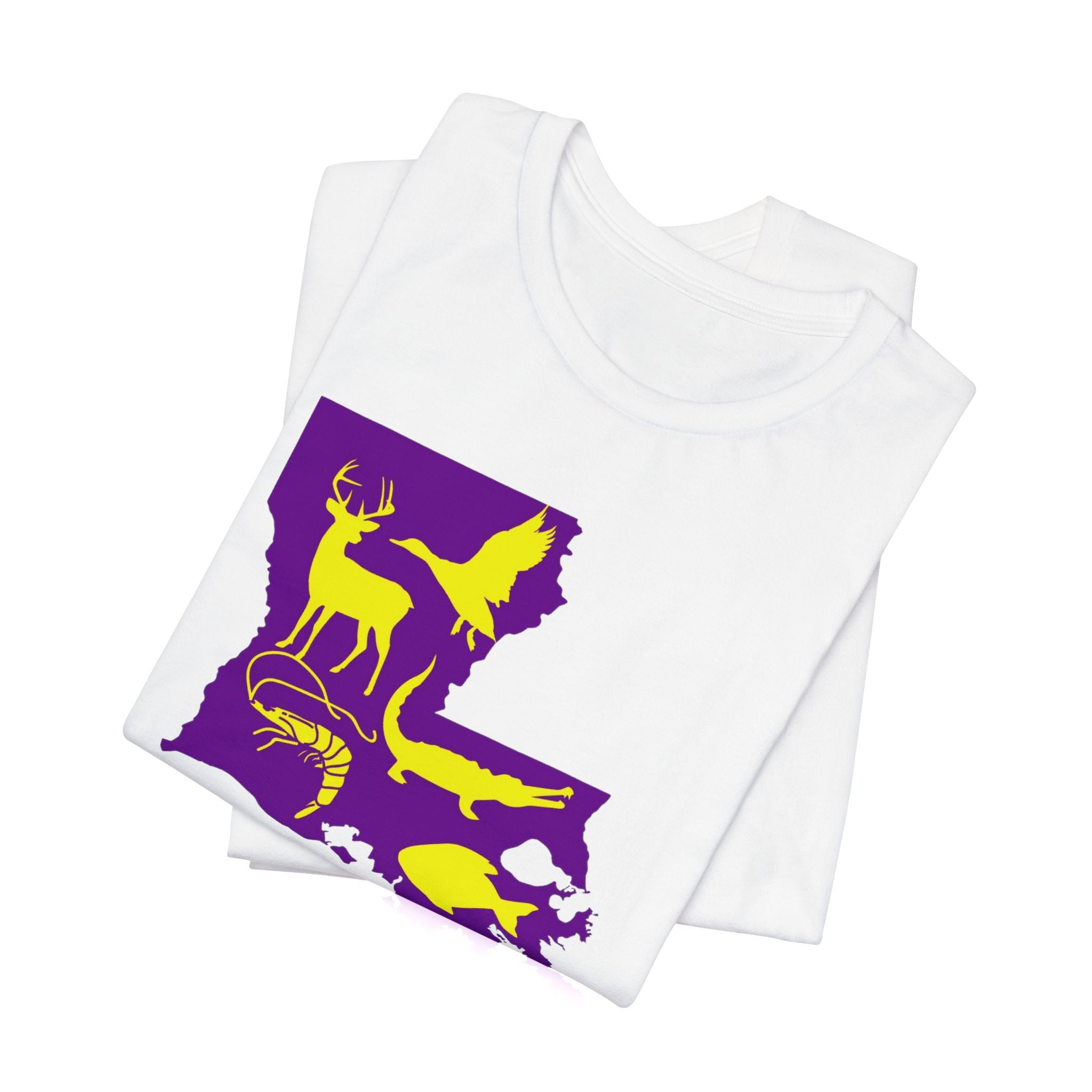 Mens Ultra Soft Jersey Short Sleeve Tee - Hunting Louisiana