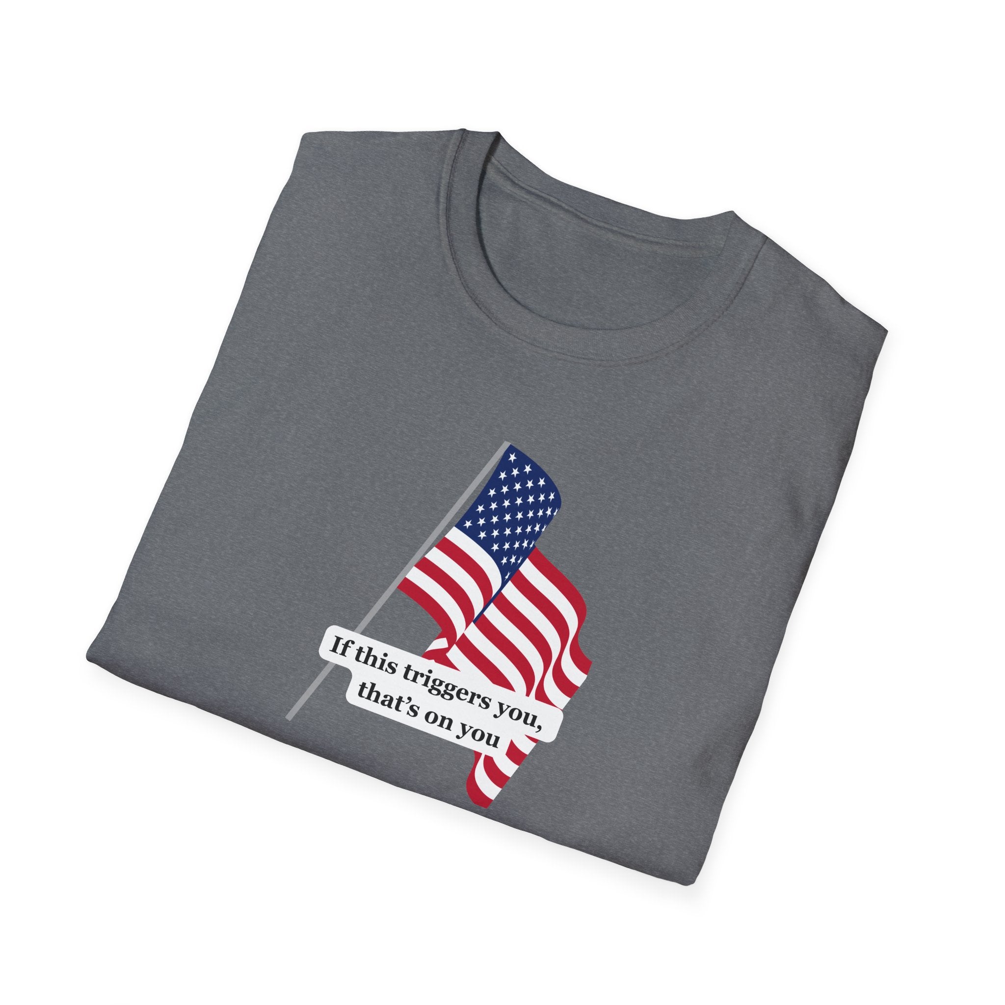 Relaxed Mens Soft Tee - Trigger by the flag