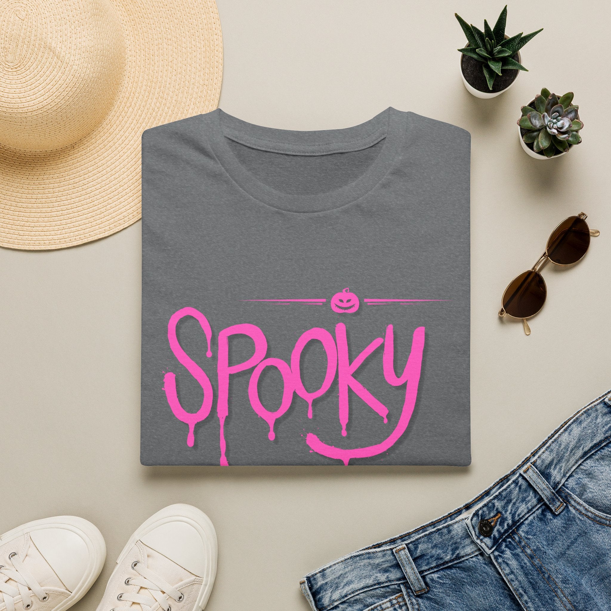 Womens Soft Tee Relaxed - Spooky Halloween Cute Tee