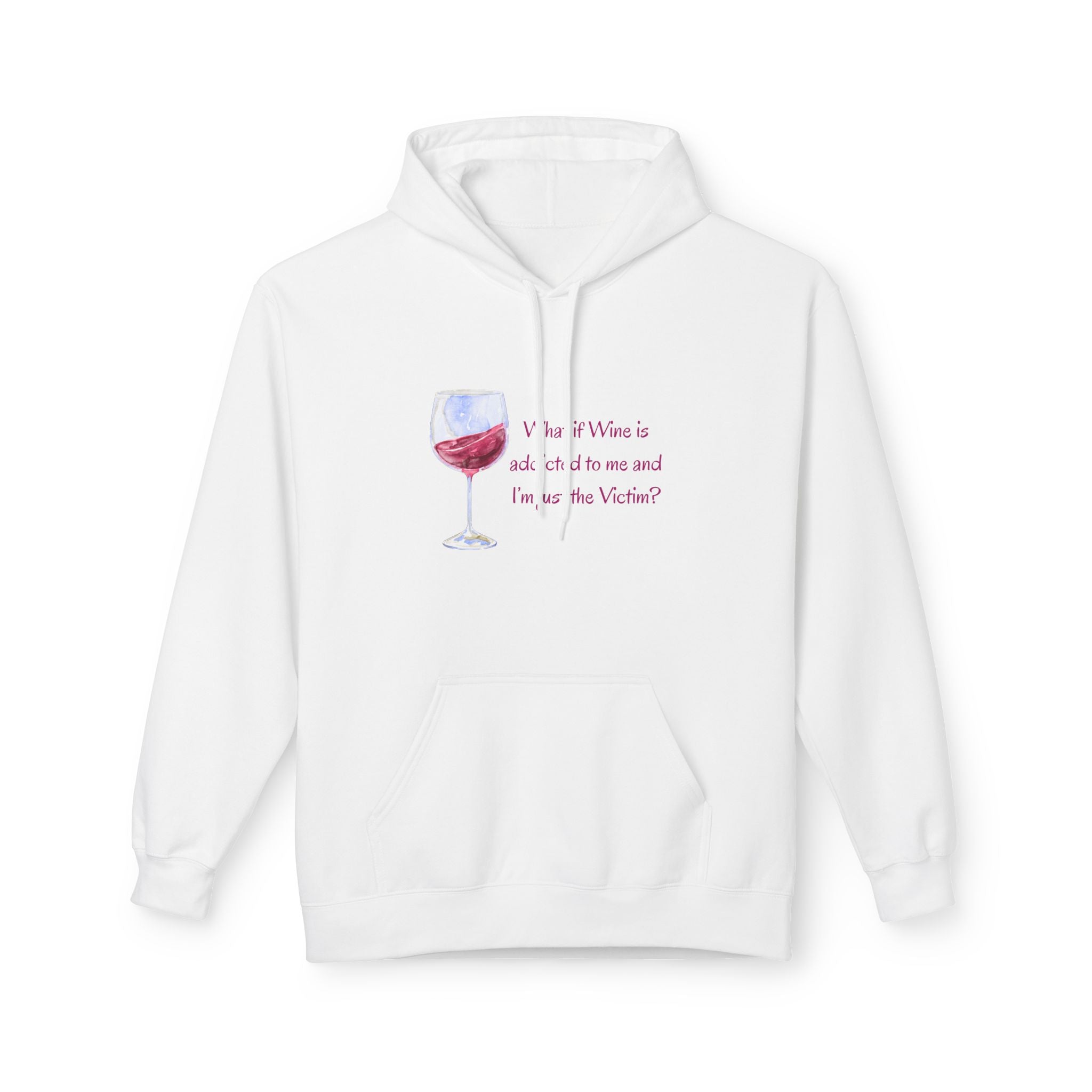 Woman Midweight Softstyle Fleece Hoodie - Wine addicted to me