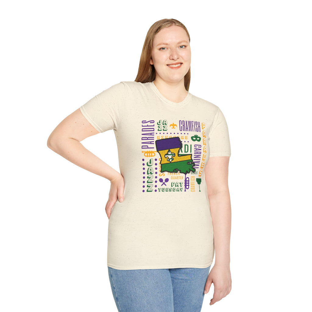 Relaxed Soft T Shirt - Men and Women - louisiana