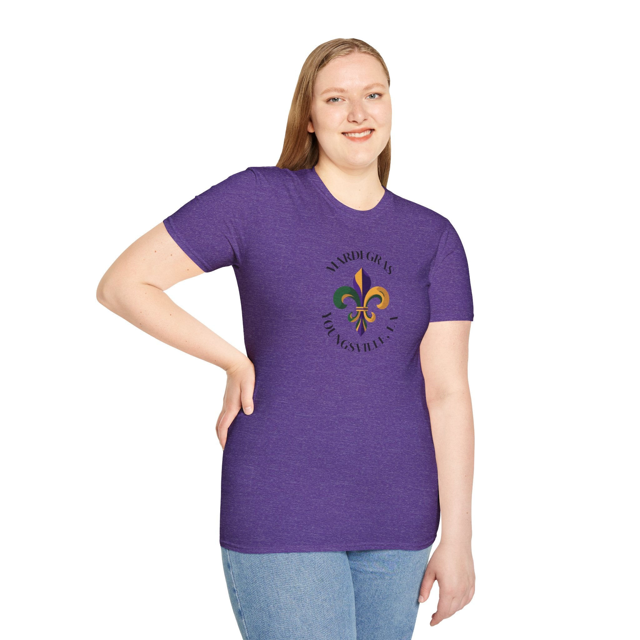 Relaxed Soft T Shirt-  Men and Woman Mardi Gras Youngsville La