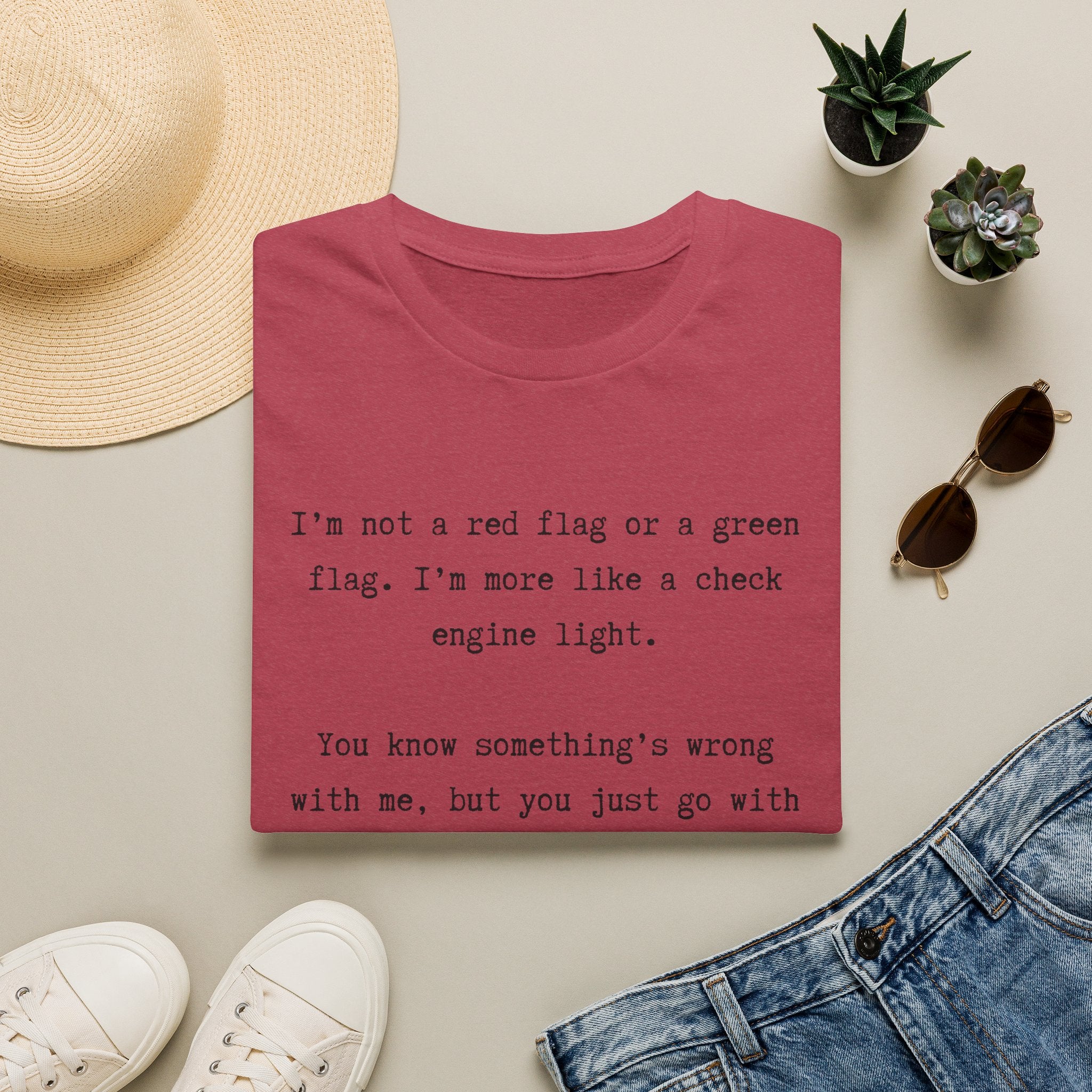 Men and Women Soft Relaxed T Shirts - Green light