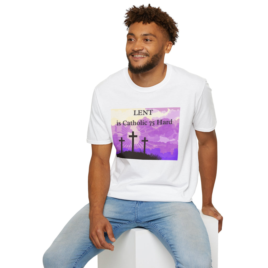 Relaxed Soft Tee Men & Women - Colorful Lent is Catholic 75 Hard