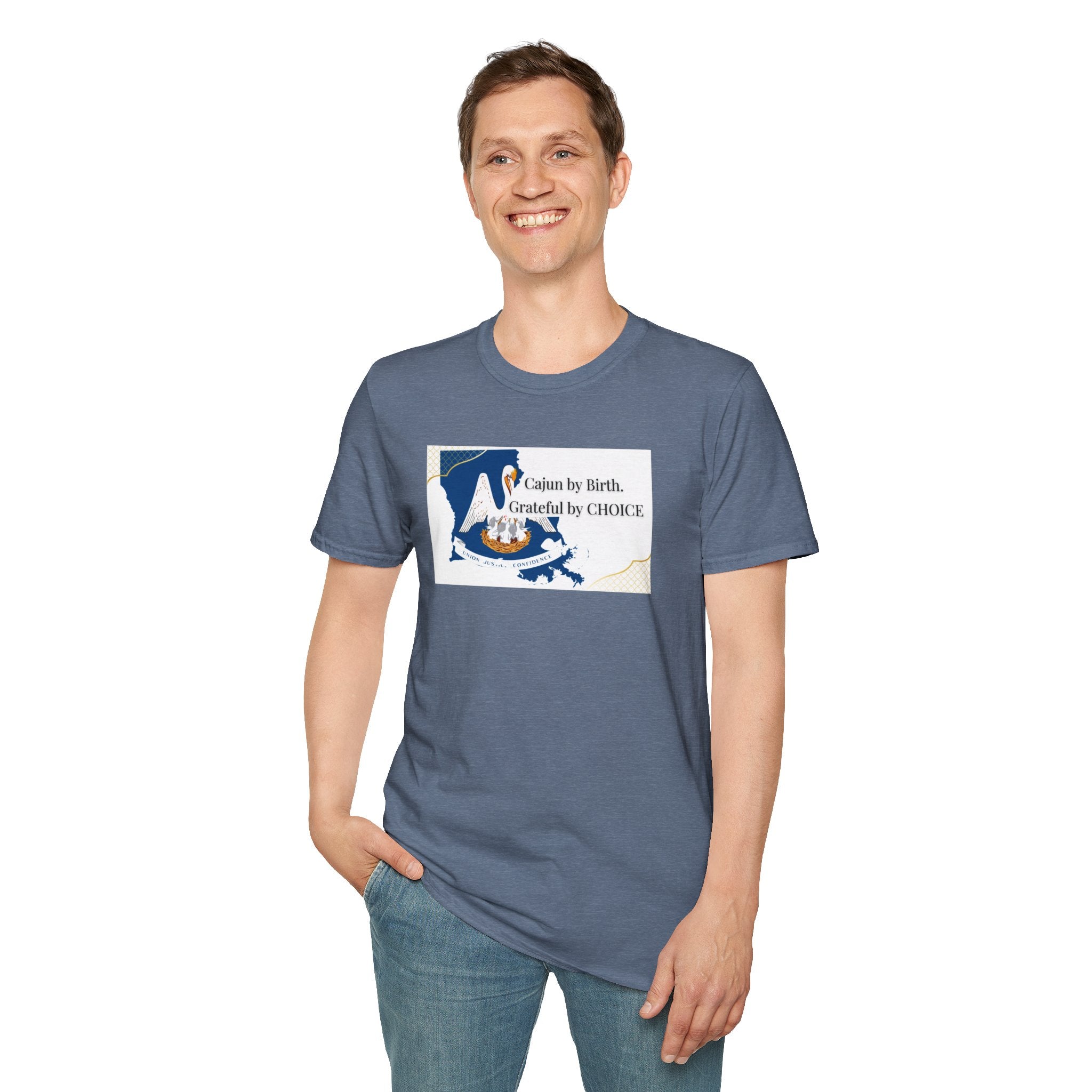 Soft Relaxed Tee Men and Women - Cajun By Birth Grateful by Choice