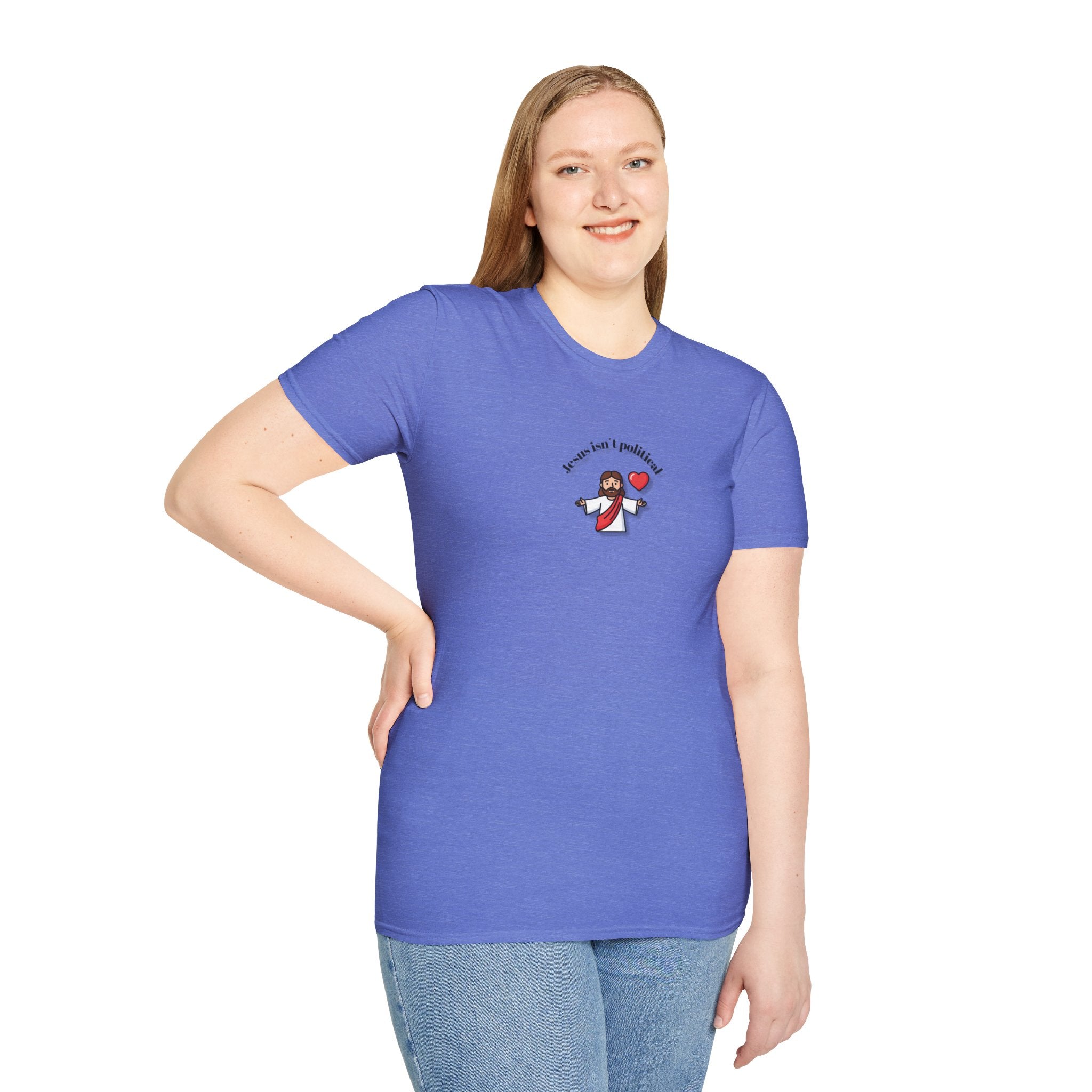 Relaxed Men & Women Soft Tee - Jesus isn't political