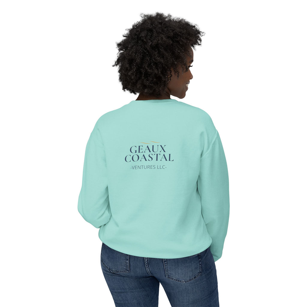 Ladies Lightweight Crewneck Sweatshirt - Champagne is addicted to me