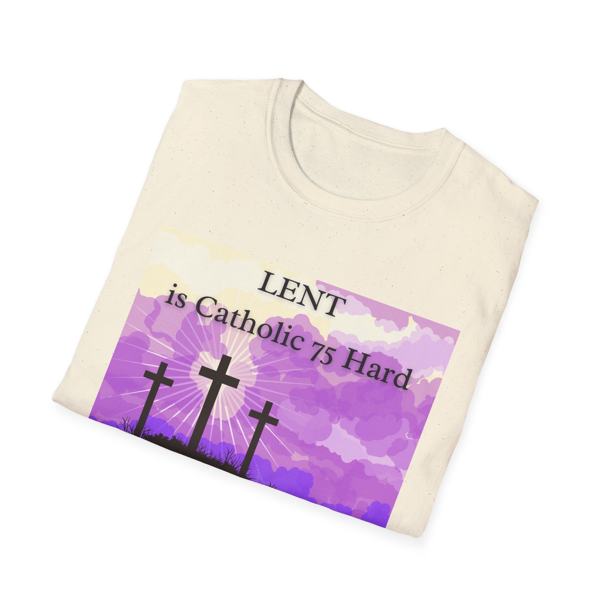 Relaxed Soft Tee Men & Women - Colorful Lent is Catholic 75 Hard