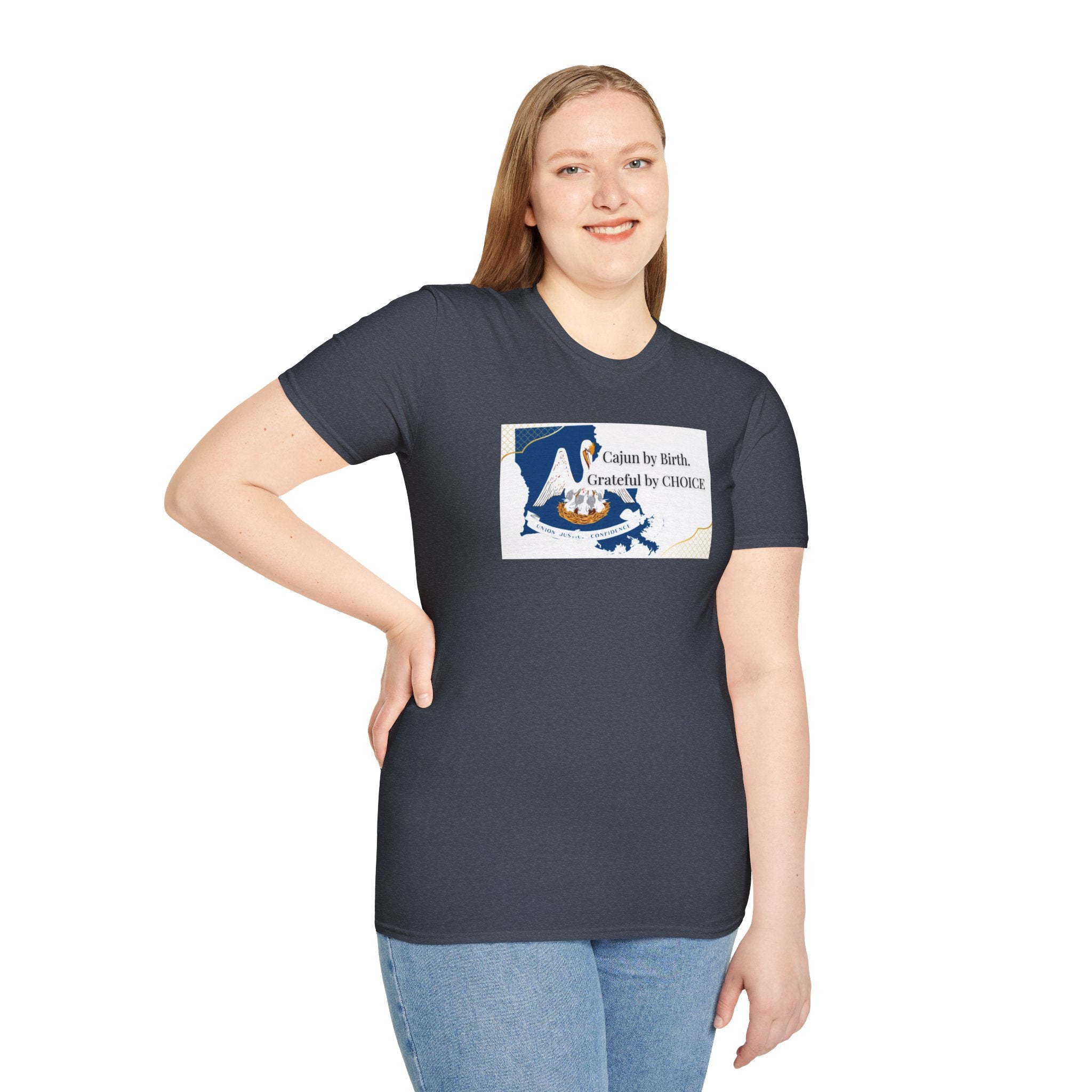 Soft Relaxed Tee Men and Women - Cajun By Birth Grateful by Choice