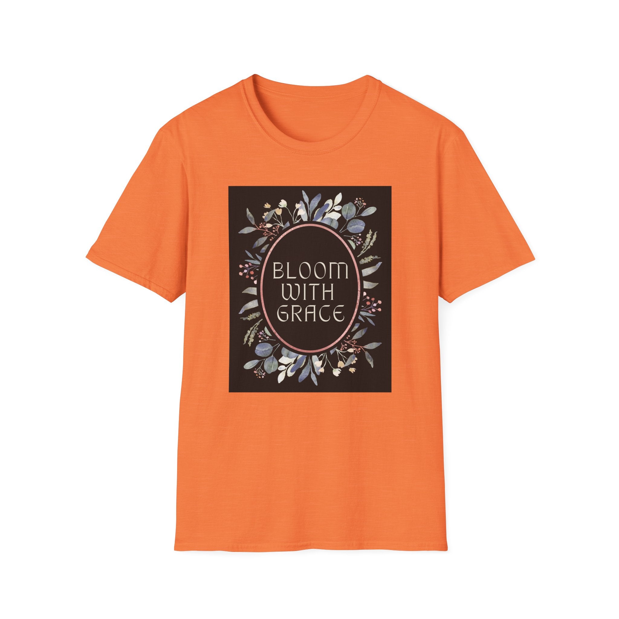 Women's Relaxed Tee - Bloom with Grace Back flowers