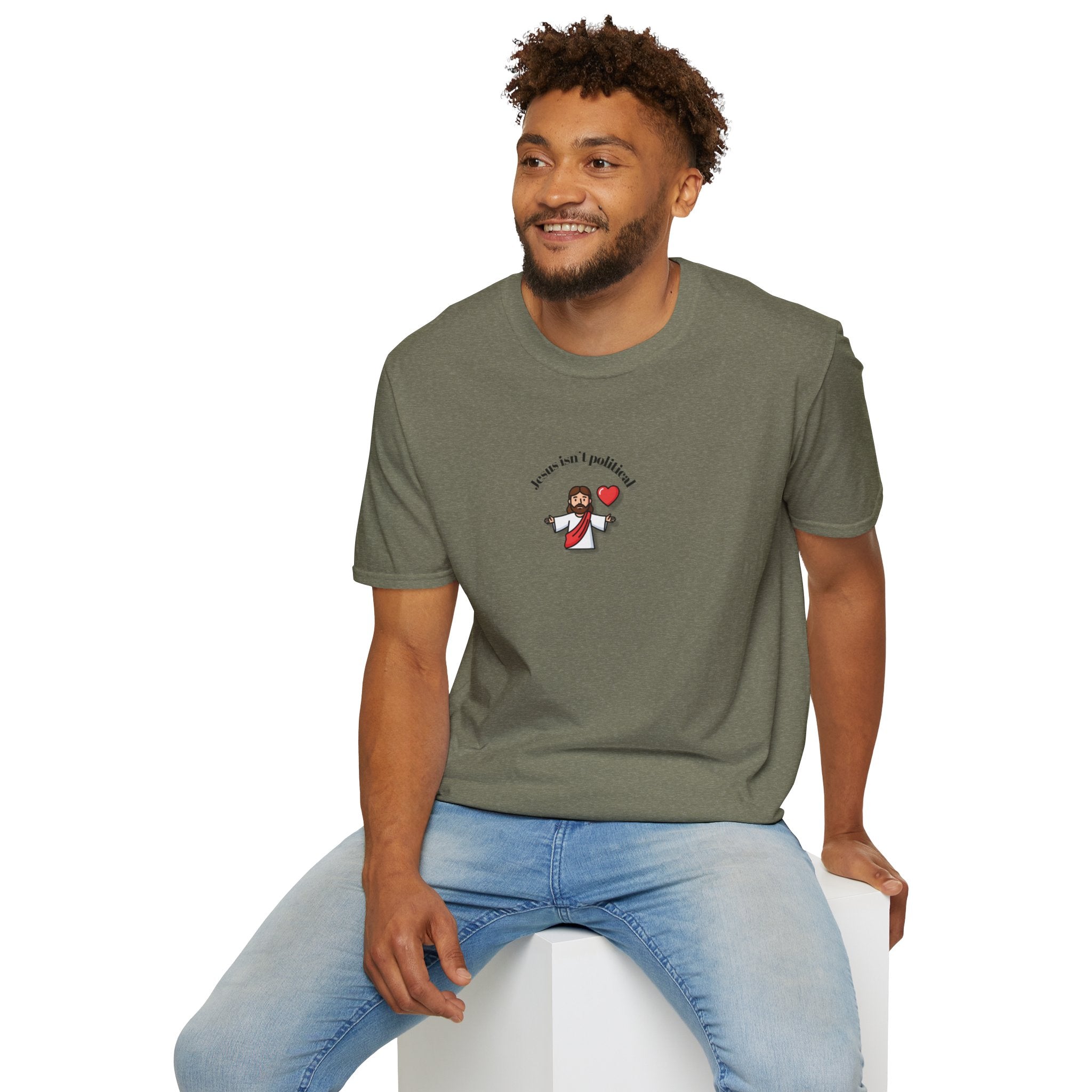 Relaxed Men & Women Soft Tee - Jesus isn't political