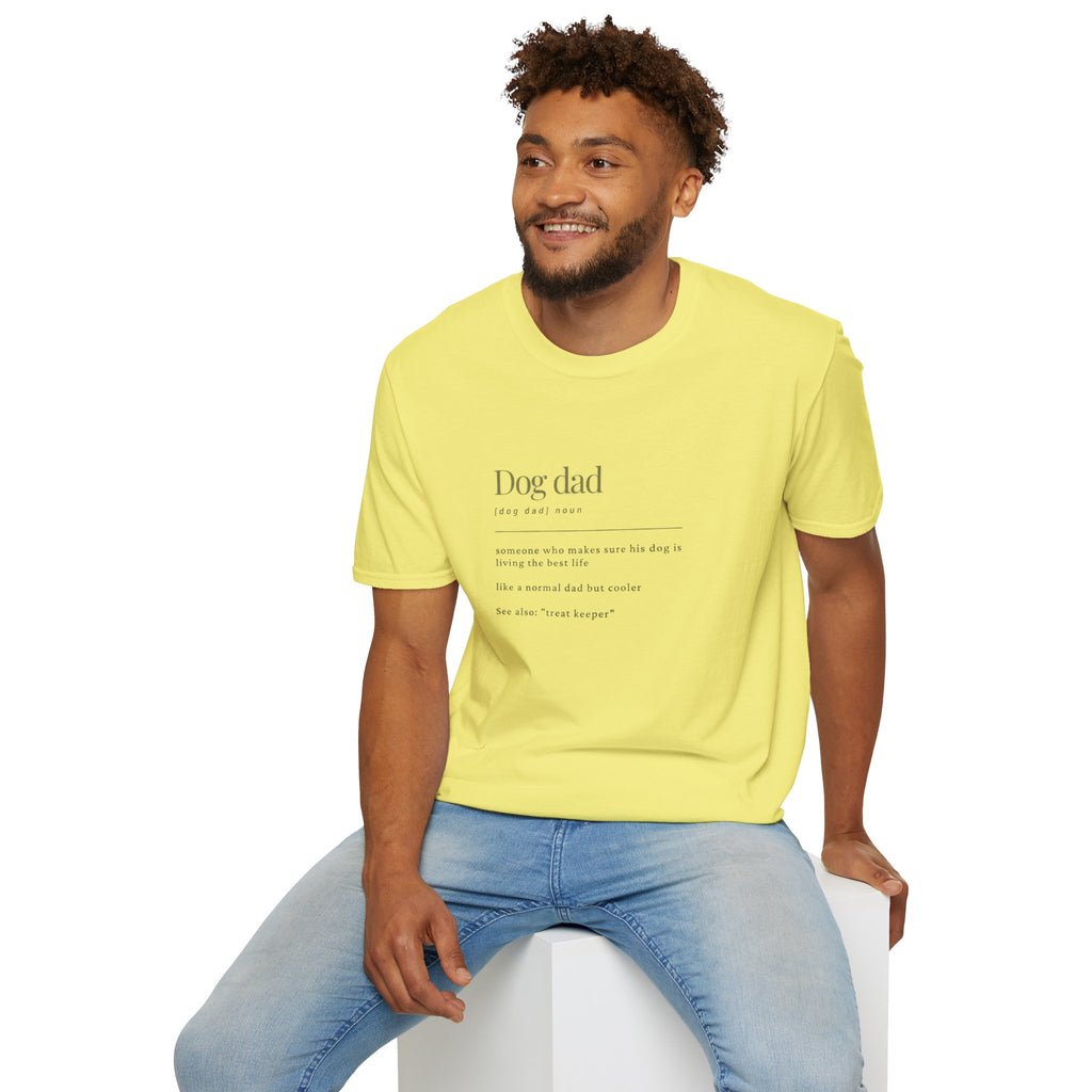Soft Mens Tee- Dog Dad (Regular  relaxed Fit)