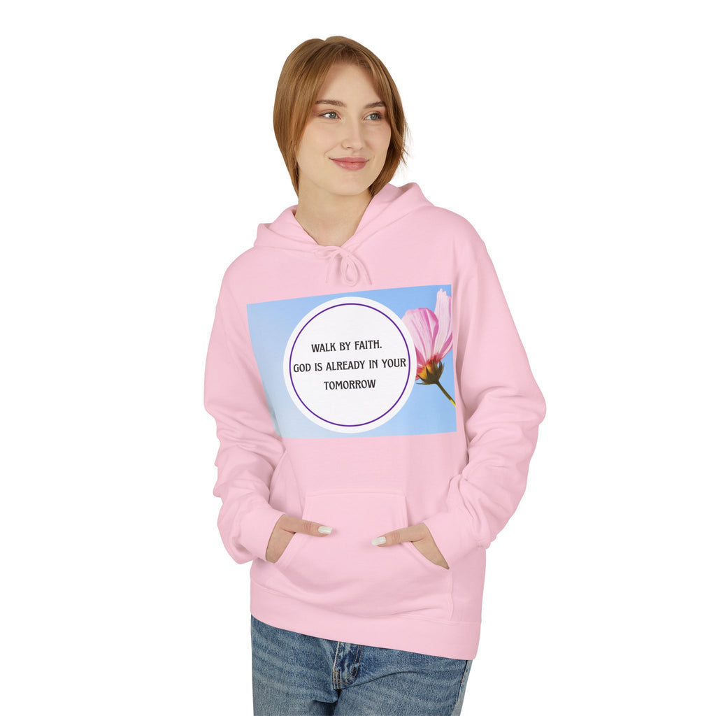 Woman's Midweight  Super Softstyle Fleece Hoodie - Walk by faith