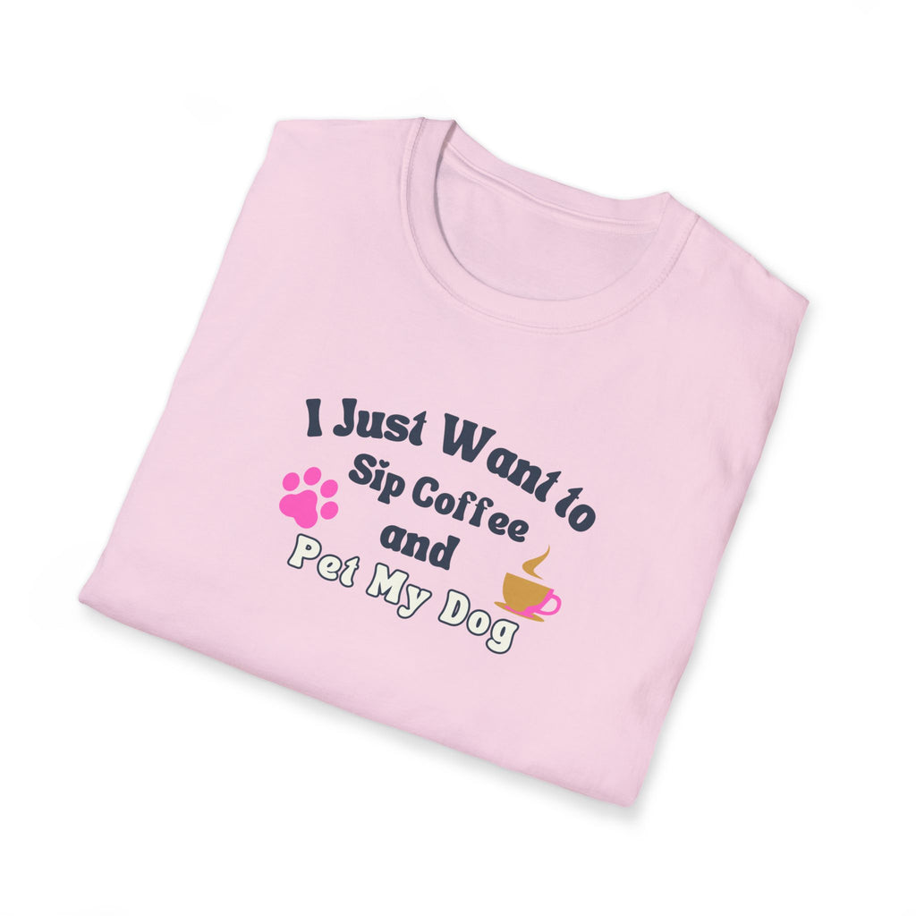 Women's Soft Relaxed Tee - Coffee and Dogs