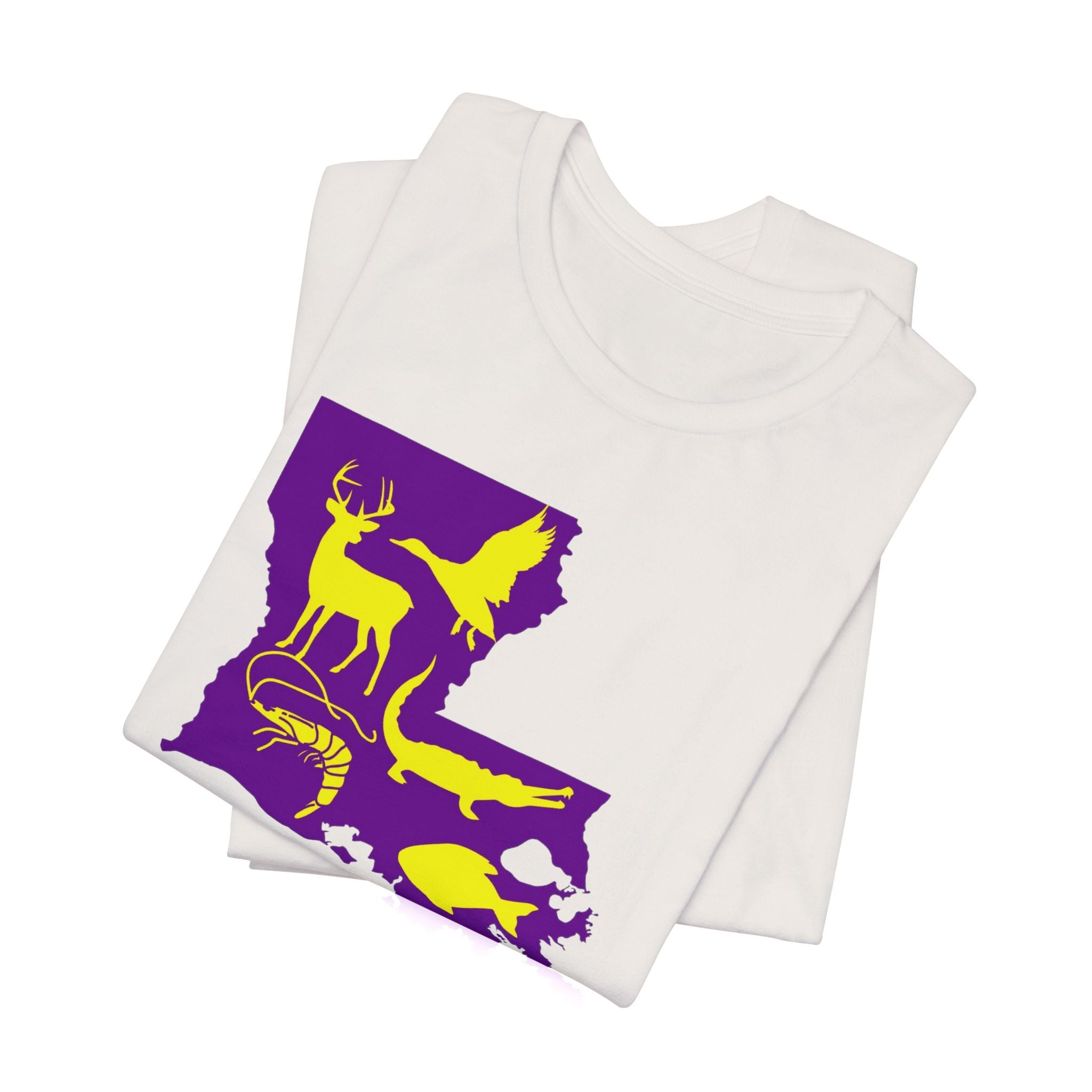 Mens Ultra Soft Jersey Short Sleeve Tee - Hunting Louisiana