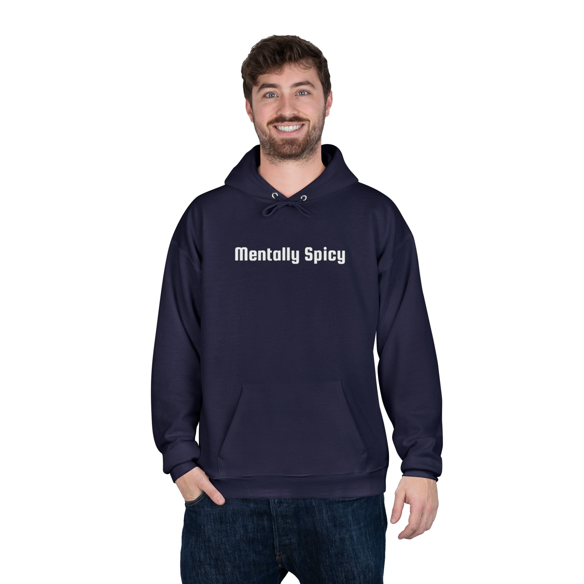 Men and Women - Relaxed - Pullover Hoodie Sweatshirt - Mentally Spicy Dark Colors