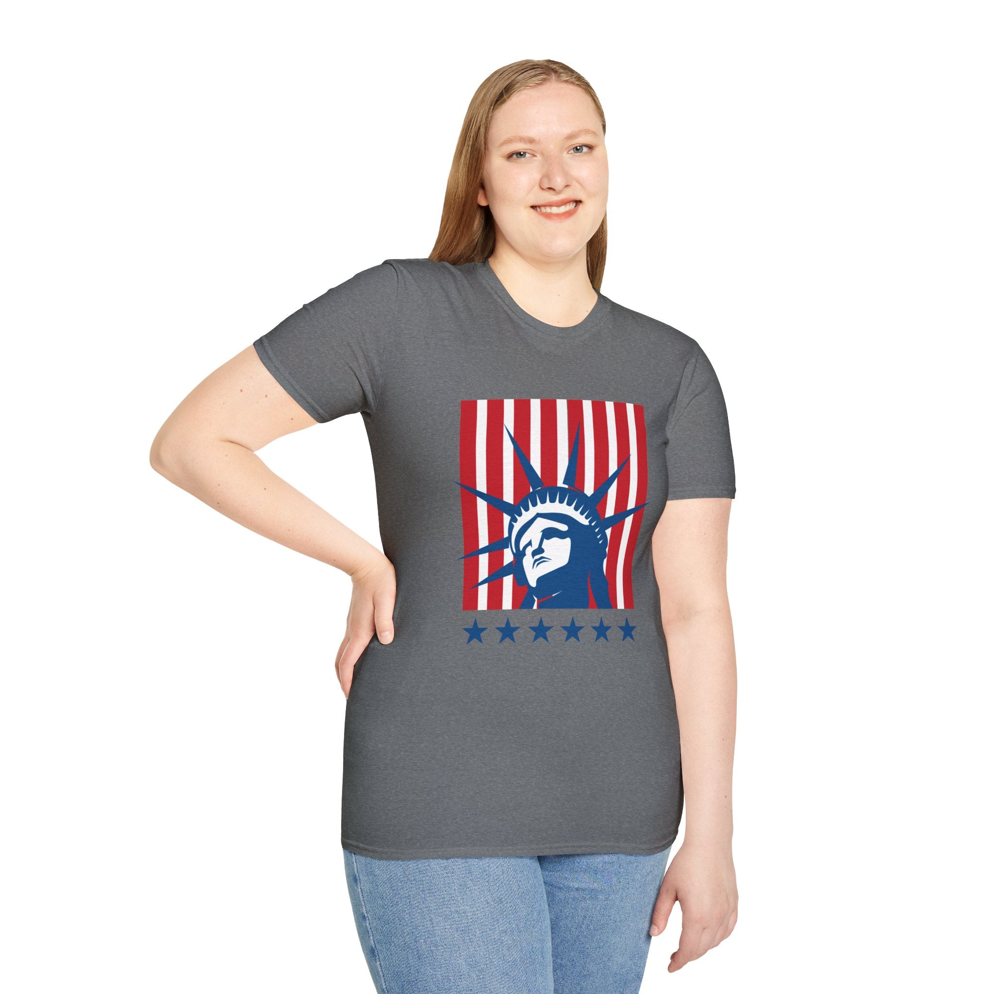 Relaxed Tee for Men & Women- Statue of Liberty