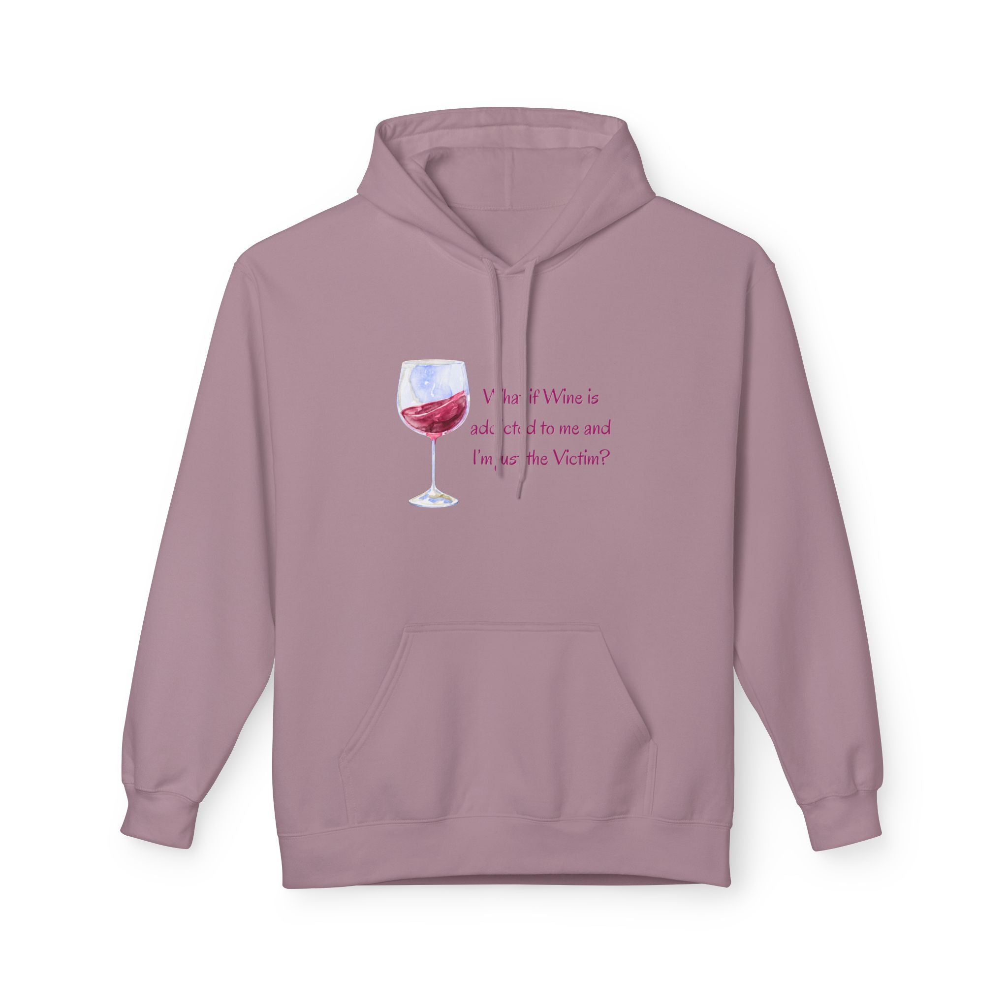 Woman Midweight Softstyle Fleece Hoodie - Wine addicted to me