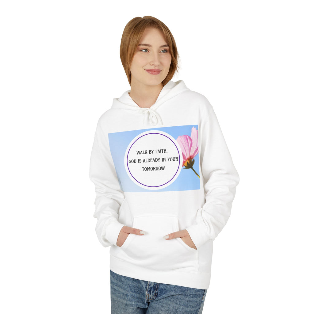 Woman's Midweight  Super Softstyle Fleece Hoodie - Walk by faith