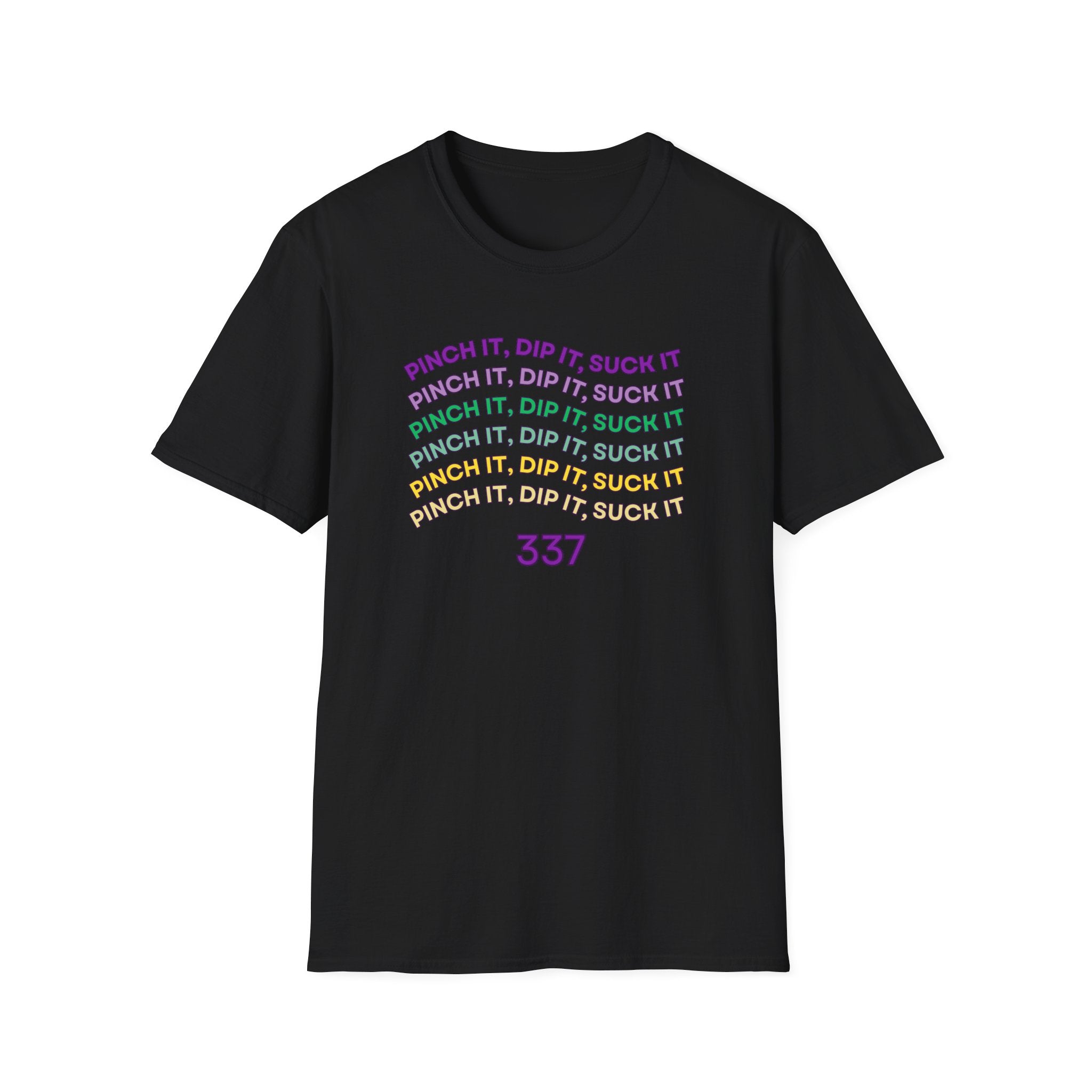 Flexible Soft Tee - (Men & Women) "337" " Mardi Gras"