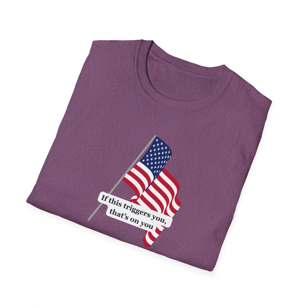 Relaxed Mens Soft Tee - Trigger by the flag
