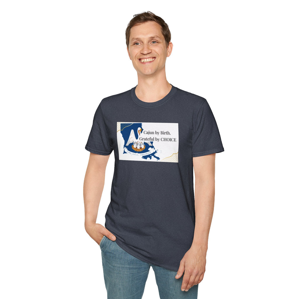 Soft Relaxed Tee Men and Women - Cajun By Birth Grateful by Choice