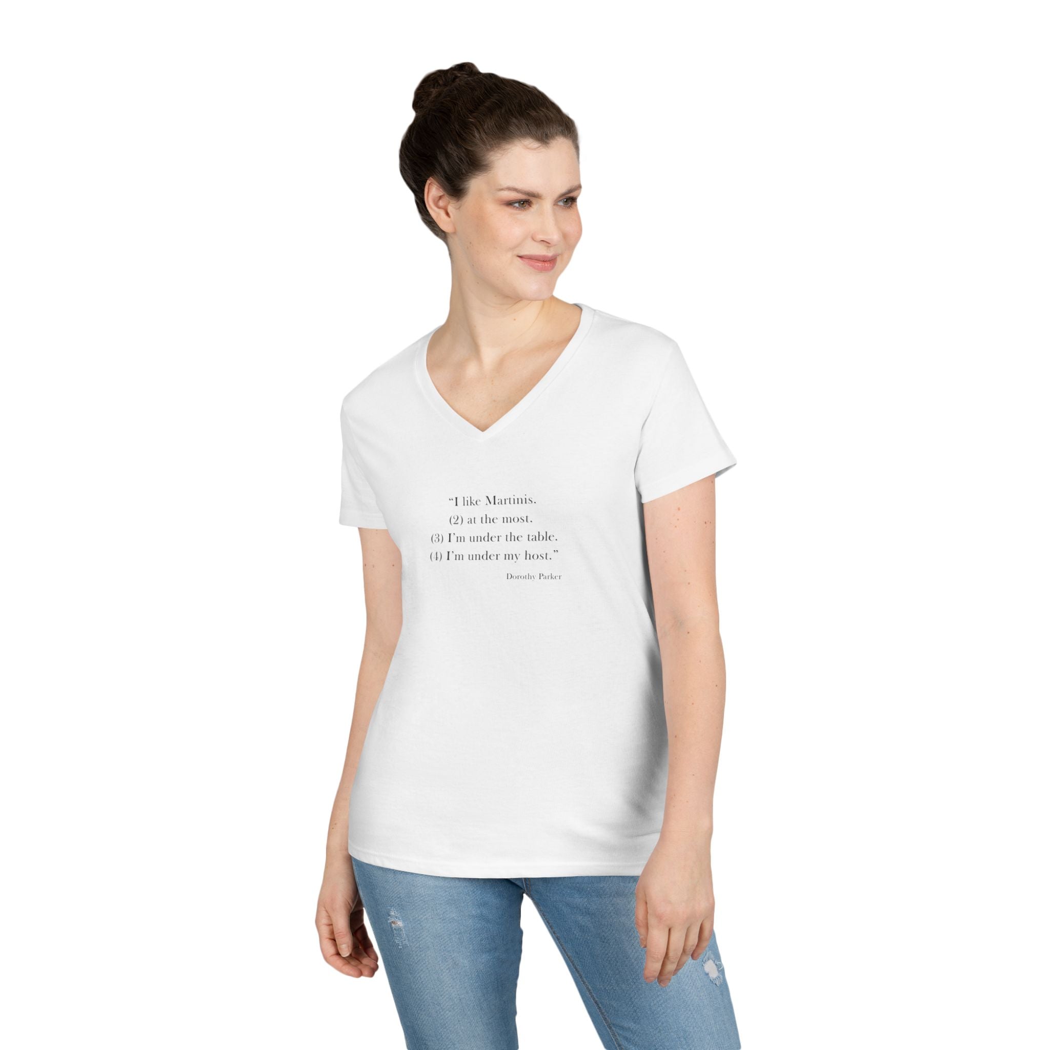 Ladies' V-Neck T-Shirt - Fitted - Martinis