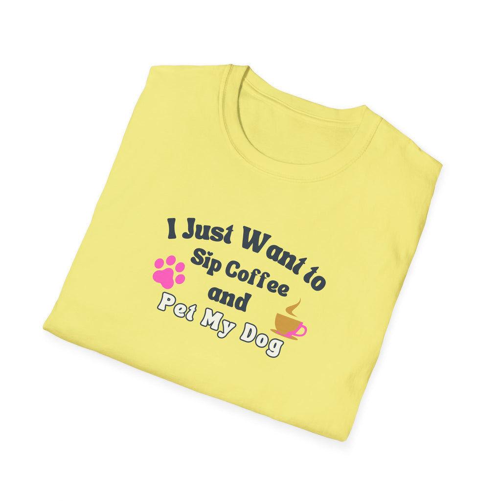 Women's Soft Relaxed Tee - Coffee and Dogs