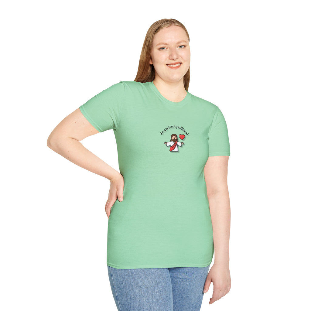 Relaxed Men & Women Soft Tee - Jesus isn't political