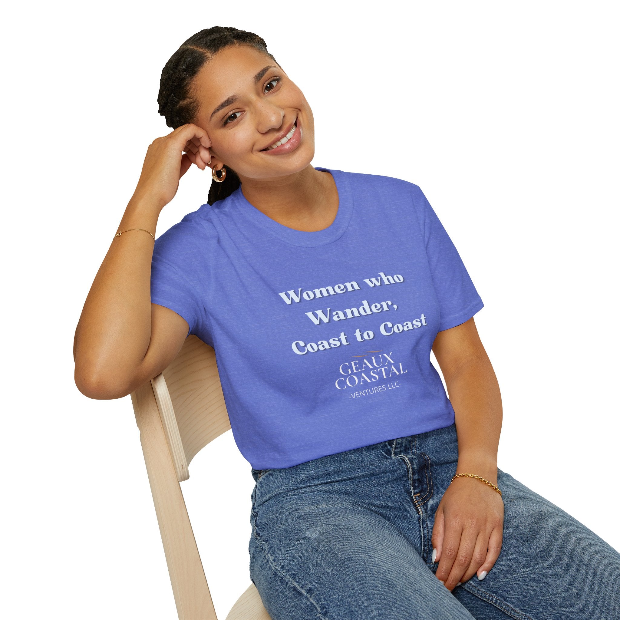 Women Soft Relaxed Tee - Women who wander coast to coast