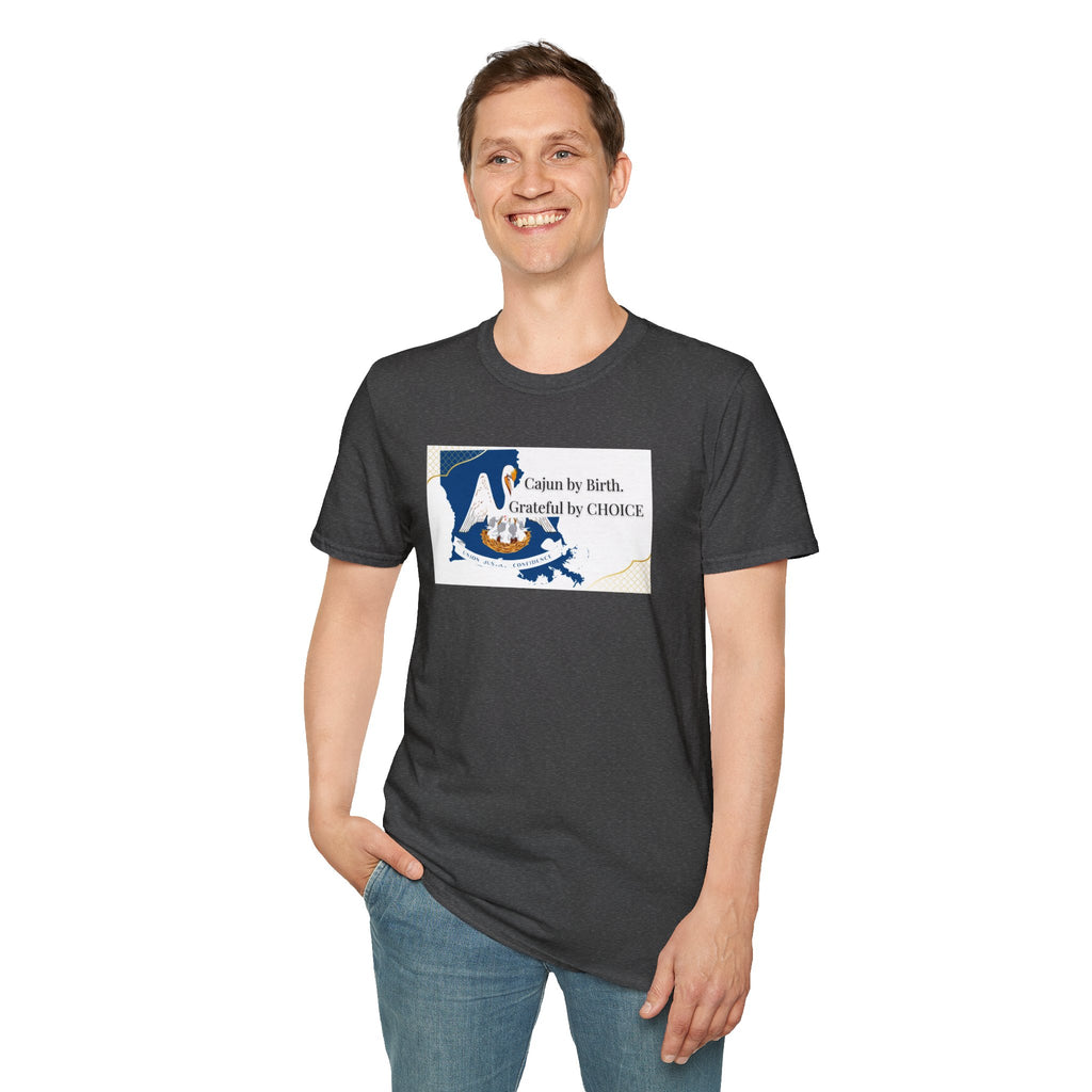 Soft Relaxed Tee Men and Women - Cajun By Birth Grateful by Choice