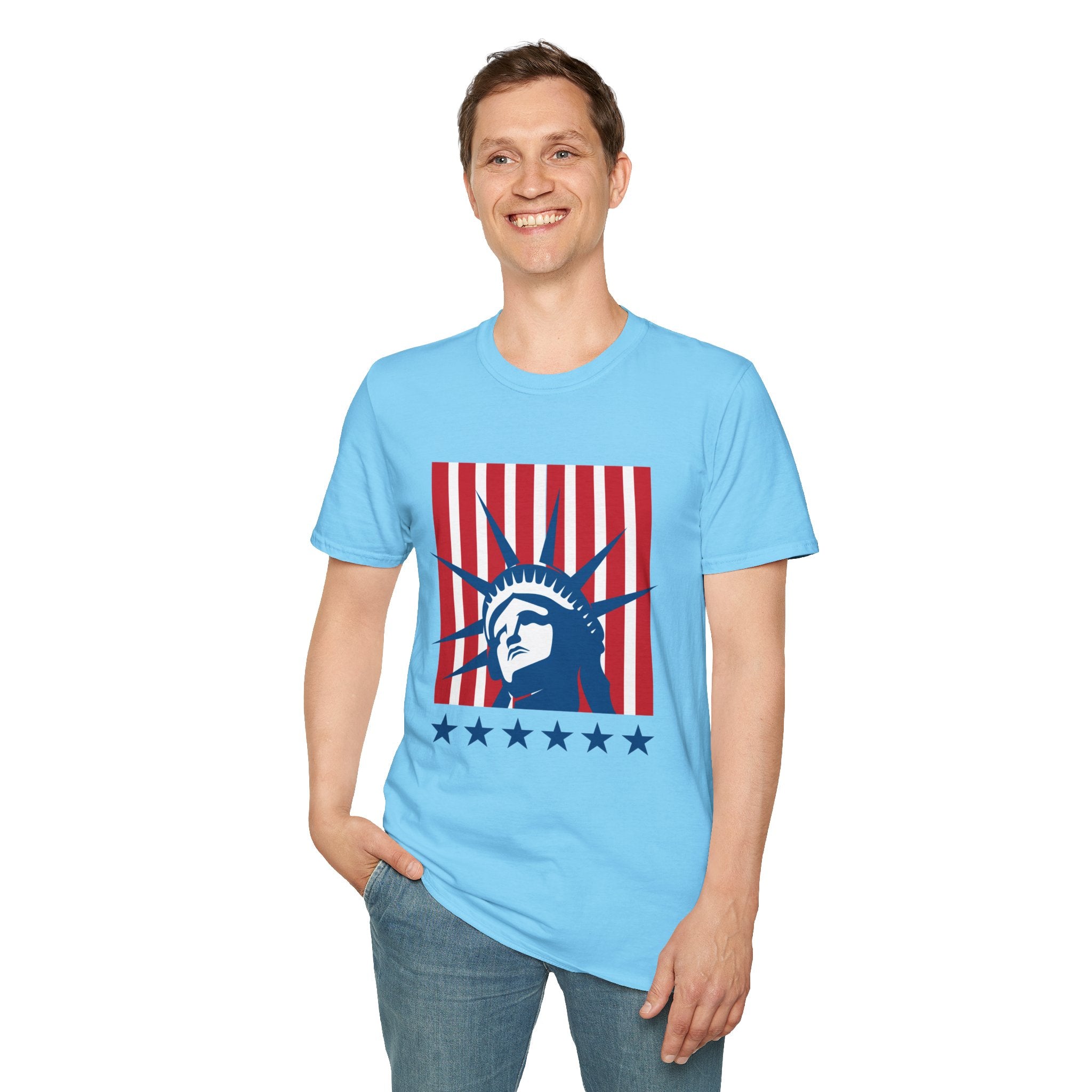 Relaxed Tee for Men & Women- Statue of Liberty