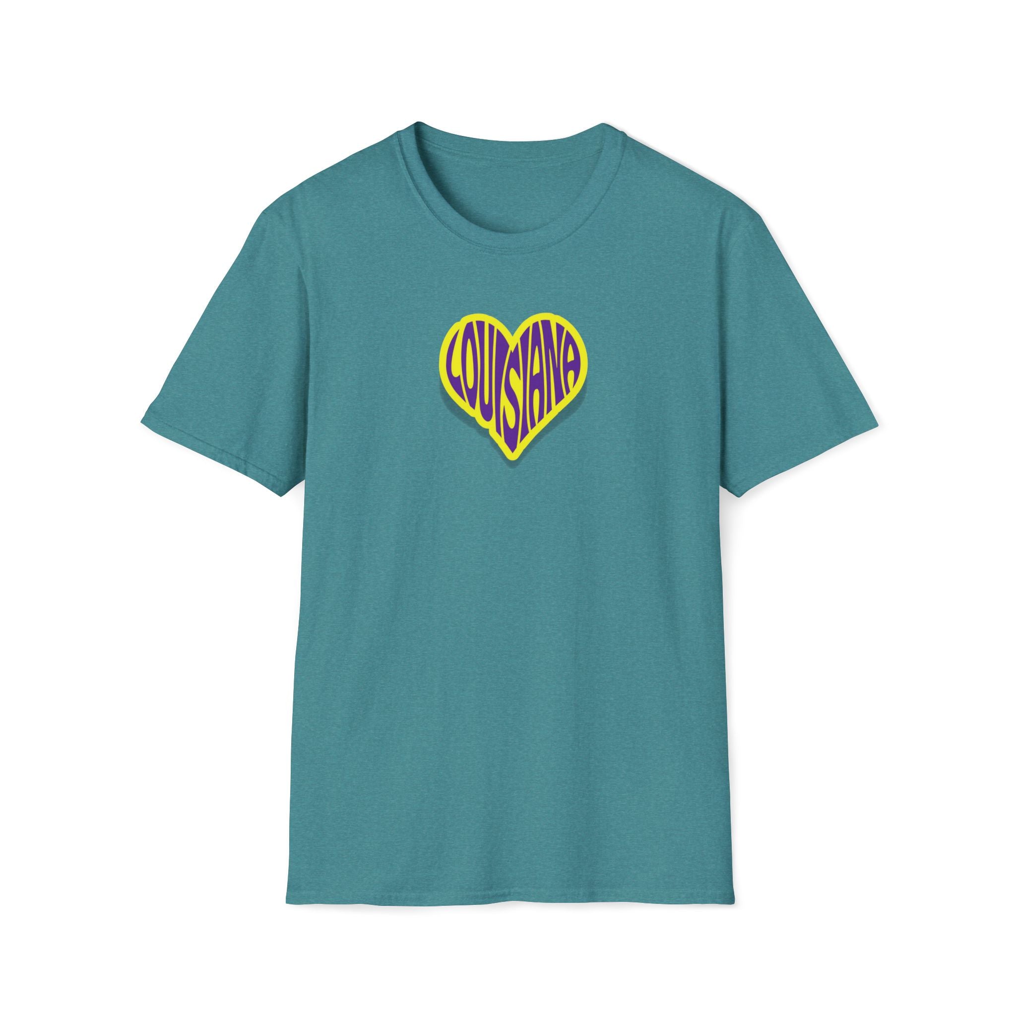 Relaxed Soft Woman's tee - Louisiana heart