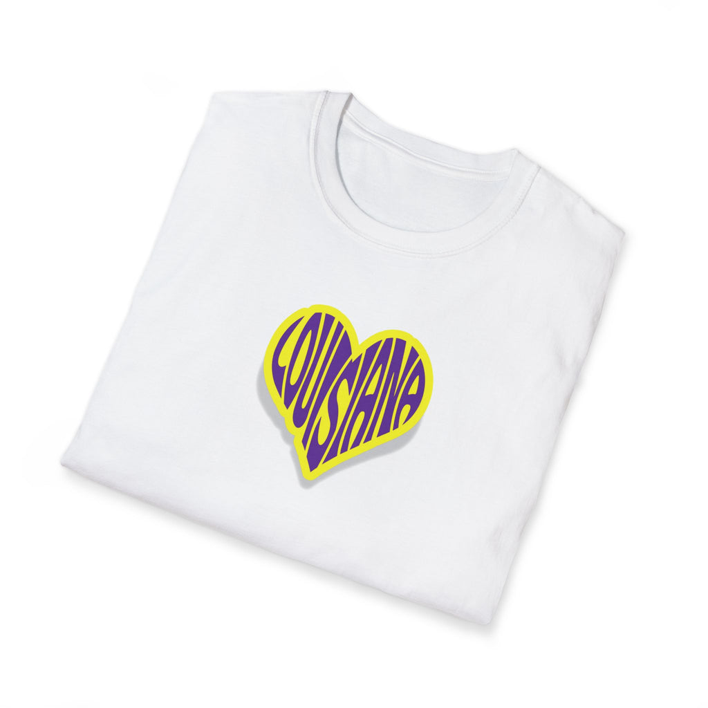 Relaxed Soft Woman's tee - Louisiana heart