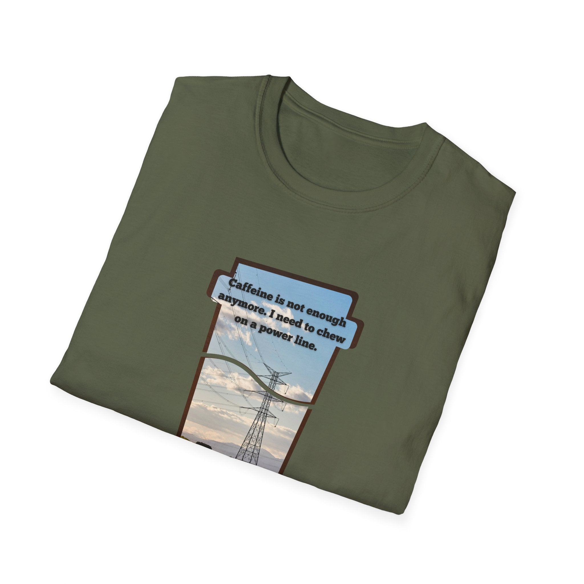 Relaxed Soft T Shirt - Men and Women - Chew on a power line