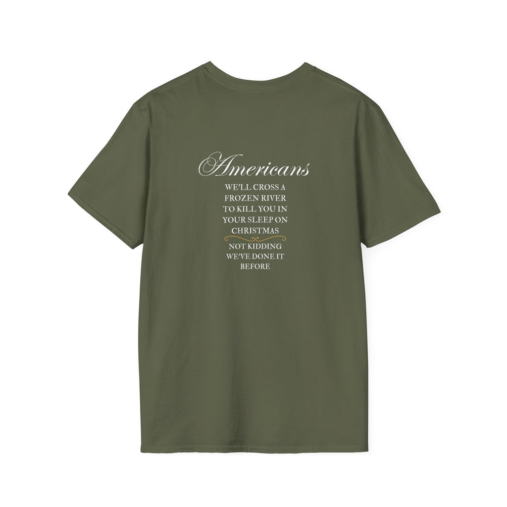 Men and Women - Soft Relaxed Tee - Americans crossing the river on Christmas - American revolution - funny